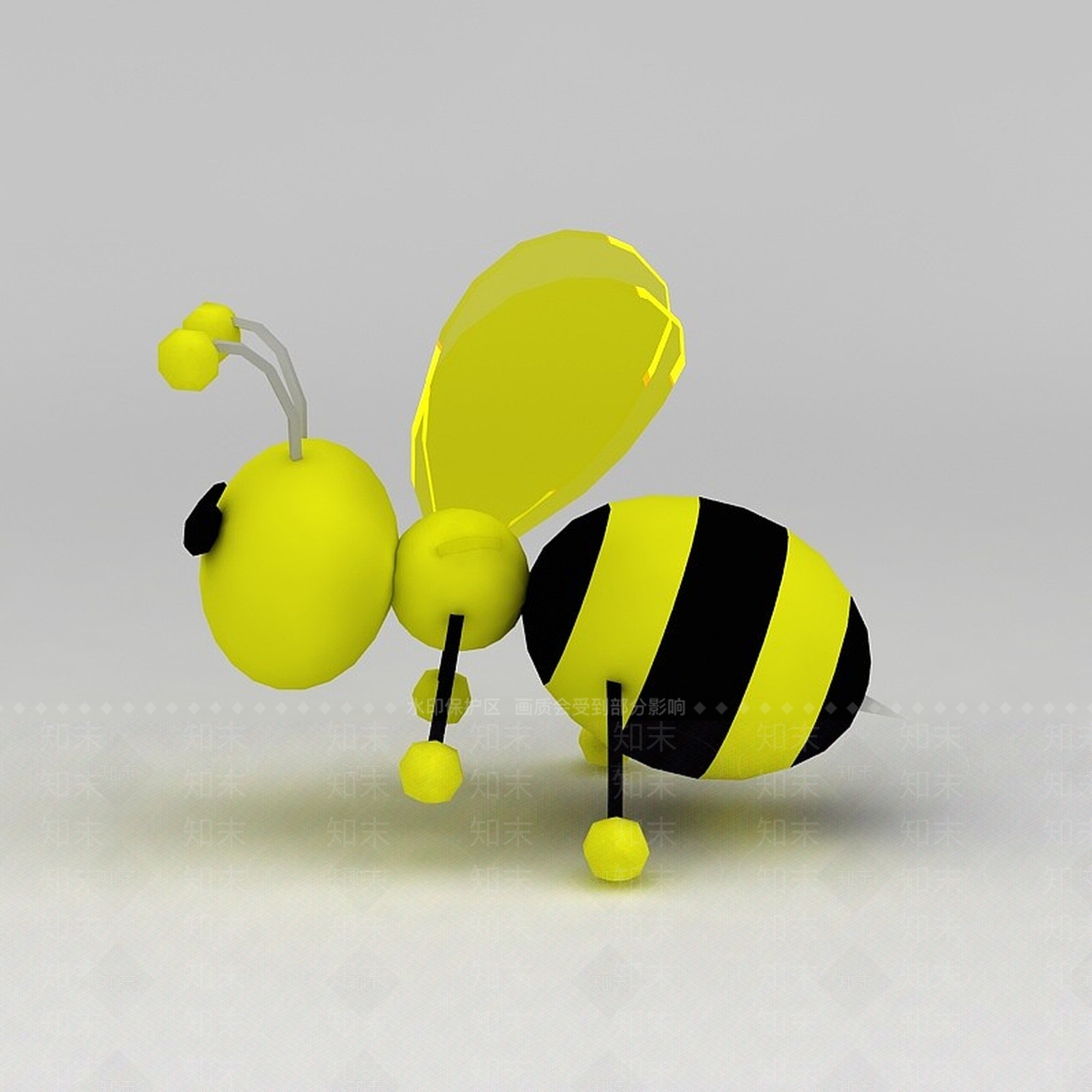 现代儿童玩具玩偶小蜜蜂3D模型下载【ID:1188655423】