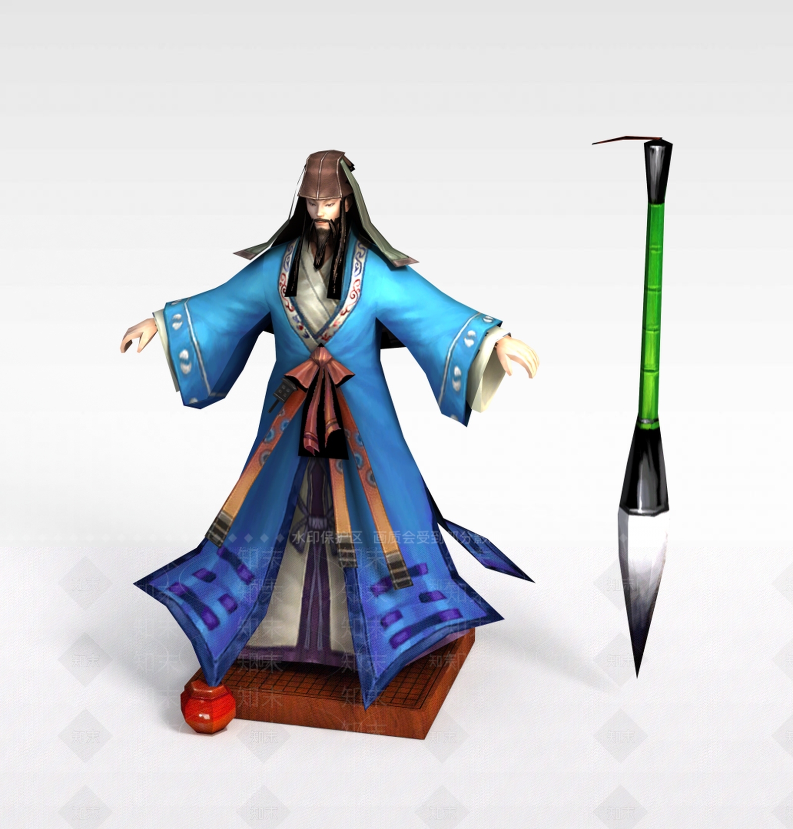 现代游戏赤壁动漫游戏人物男人3D模型下载【ID:1188656021】