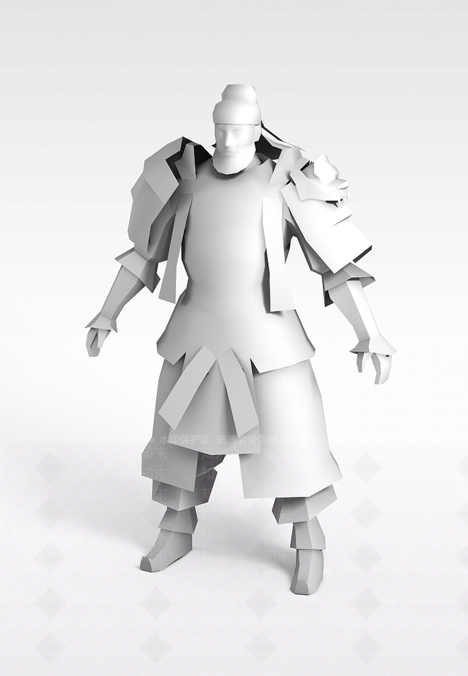 现代游戏赤壁动漫游戏人物男人士兵3D模型下载【ID:1188656088】