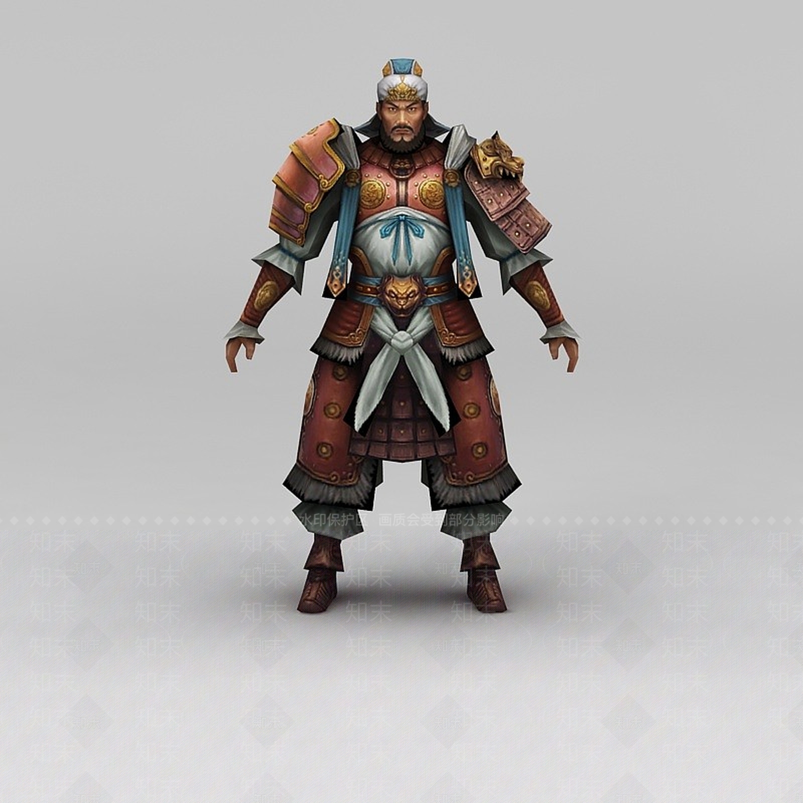 现代游戏赤壁动漫游戏人物男人士兵3D模型下载【ID:1188656088】