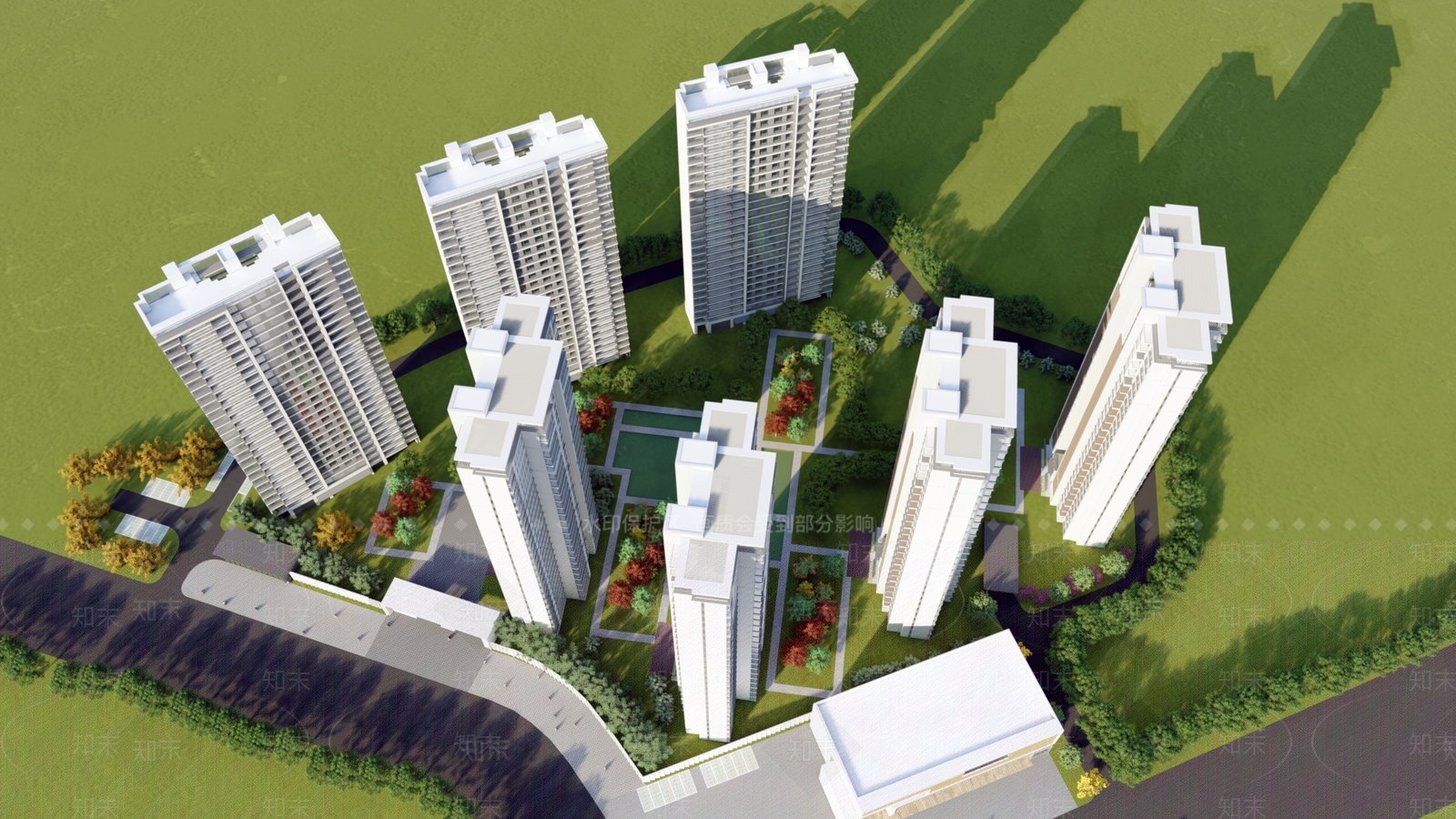 现代新中式高层住宅SU模型下载【ID:1188656842】