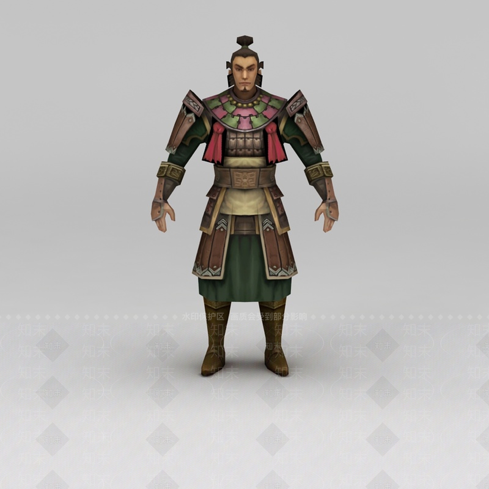 现代游戏赤壁动漫游戏人物男人战士3D模型下载【ID:1188656583】