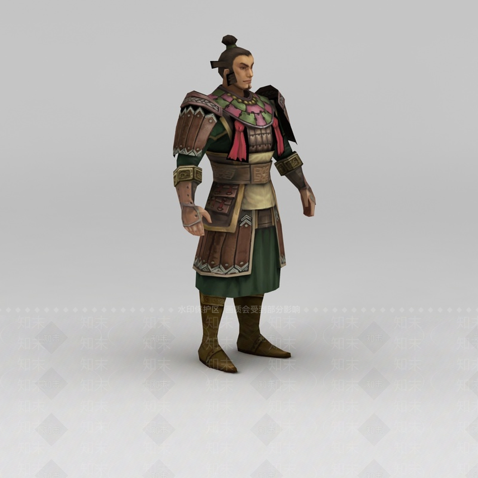 现代游戏赤壁动漫游戏人物男人战士3D模型下载【ID:1188656583】
