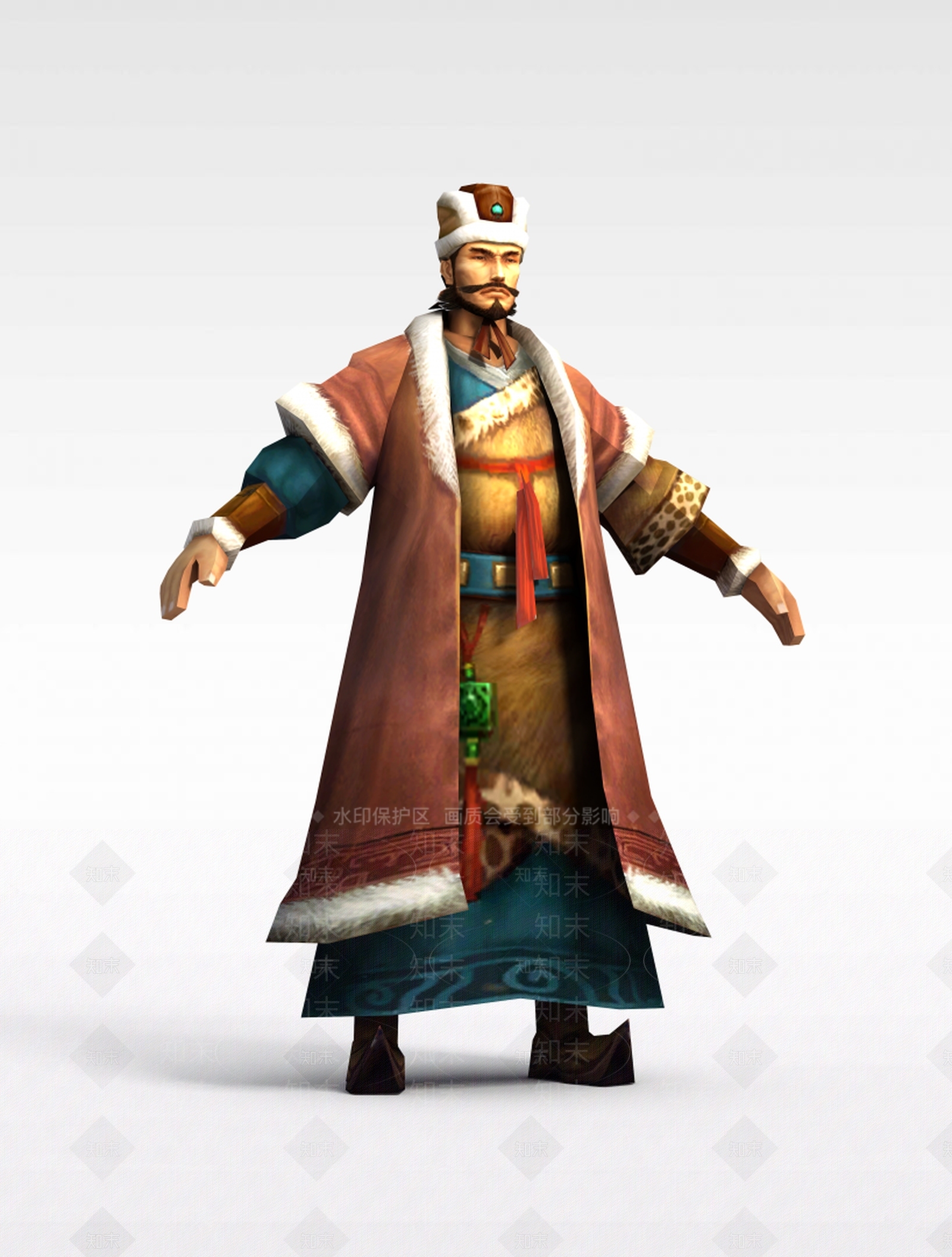 现代游戏赤壁动漫游戏人物男人战士3D模型下载【ID:1188656567】