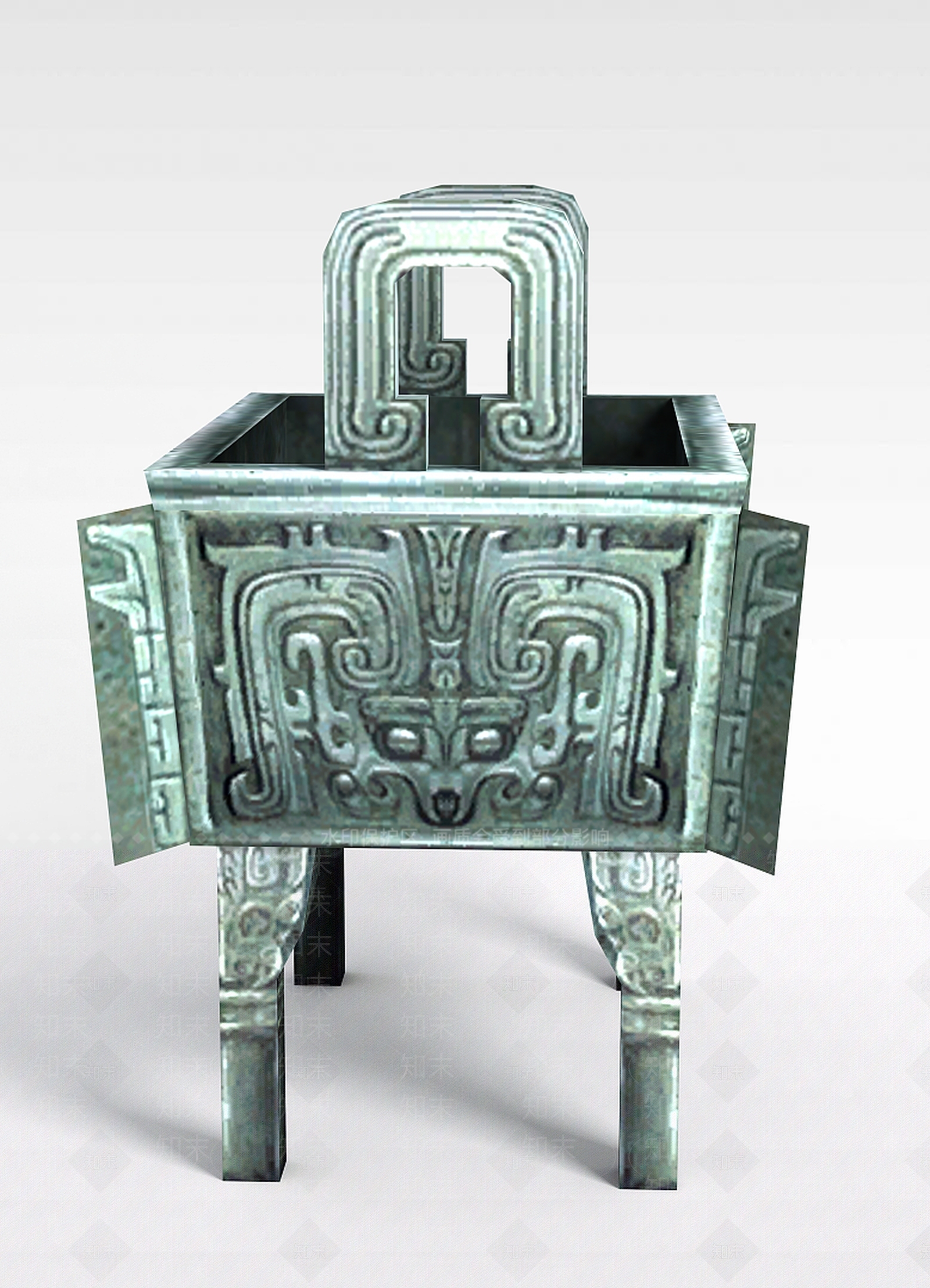 现代游戏赤壁游戏道具装备青铜鼎3D模型下载【ID:1188657523】