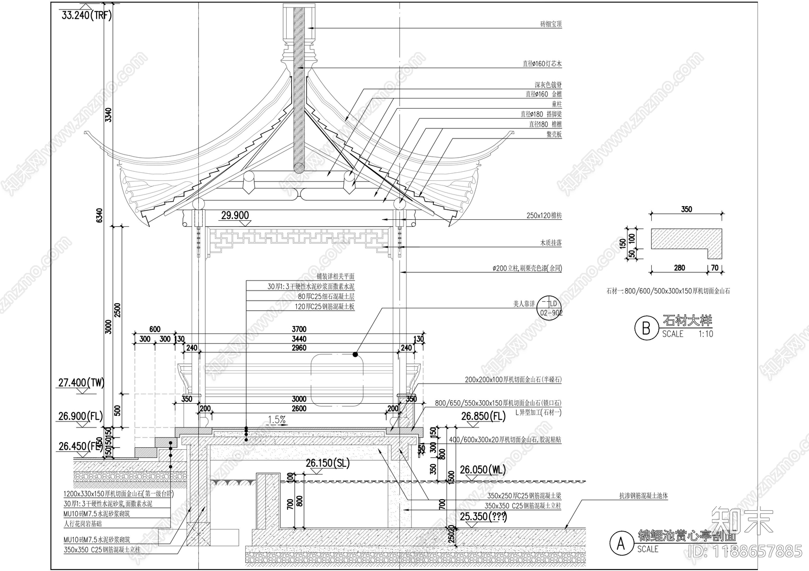 仿古建筑cad施工图下载【ID:1188657885】