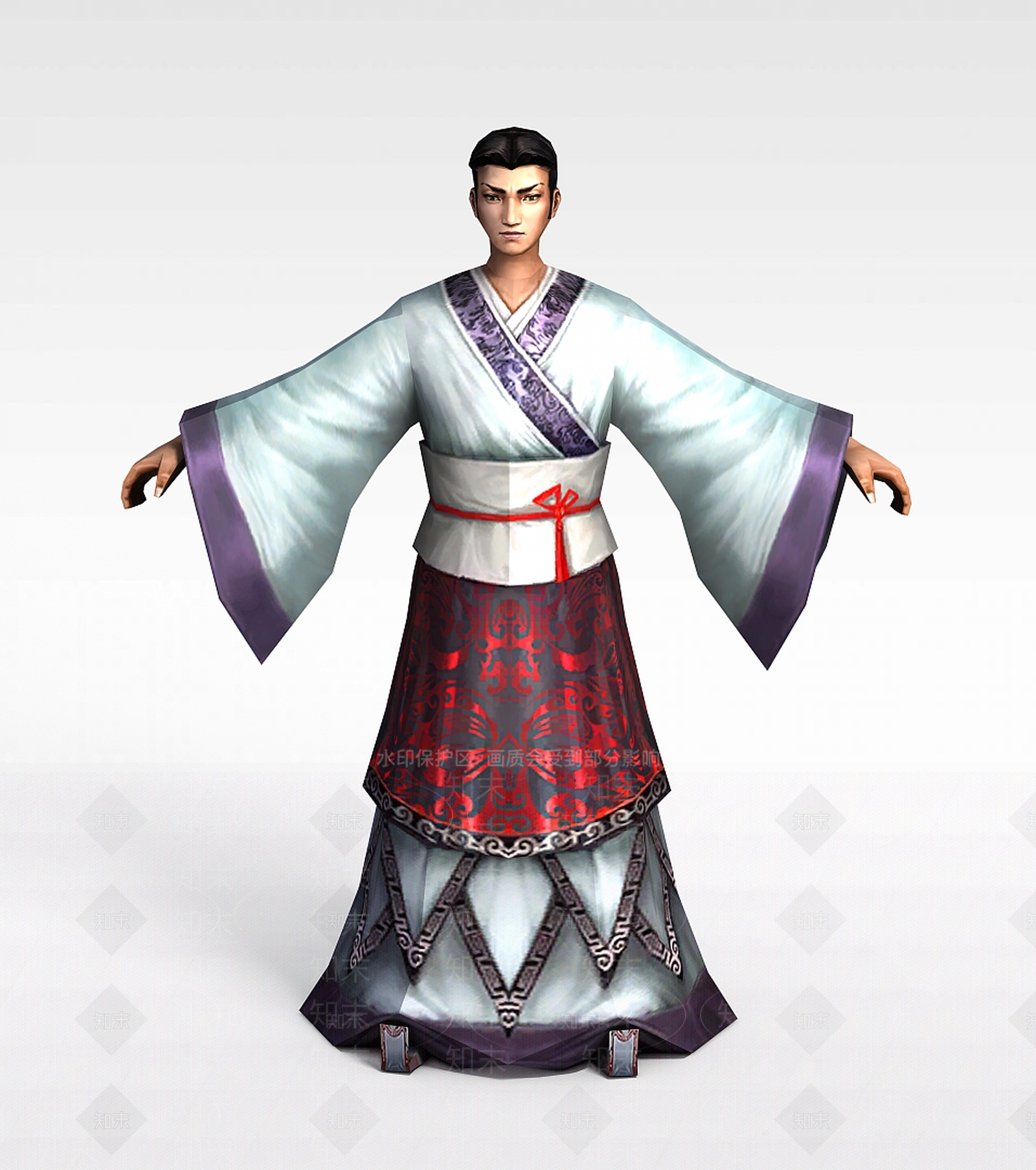 现代游戏赤壁动漫游戏人物男人3D模型下载【ID:1188657834】