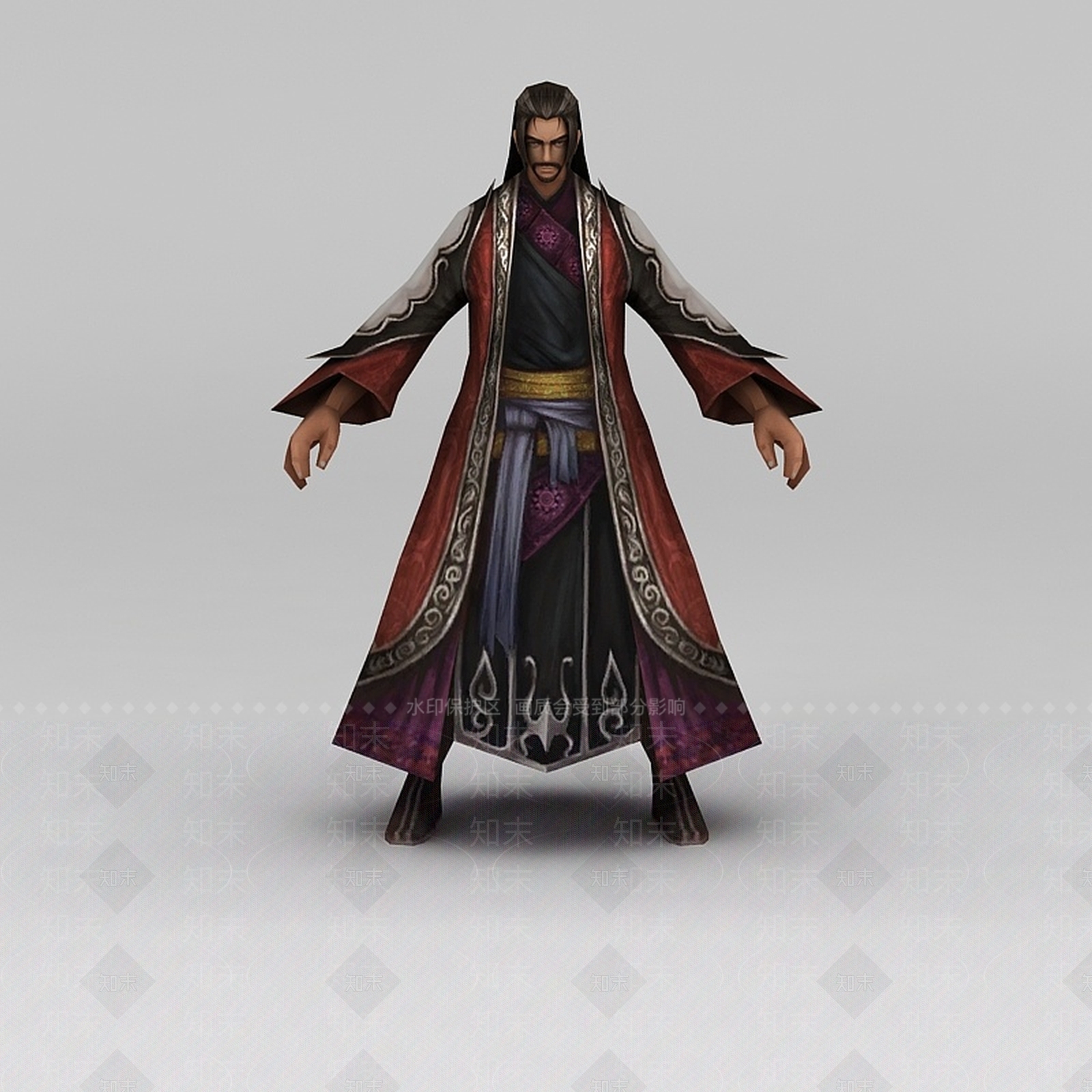 现代游戏赤壁动漫游戏人物男人3D模型下载【ID:1188658011】