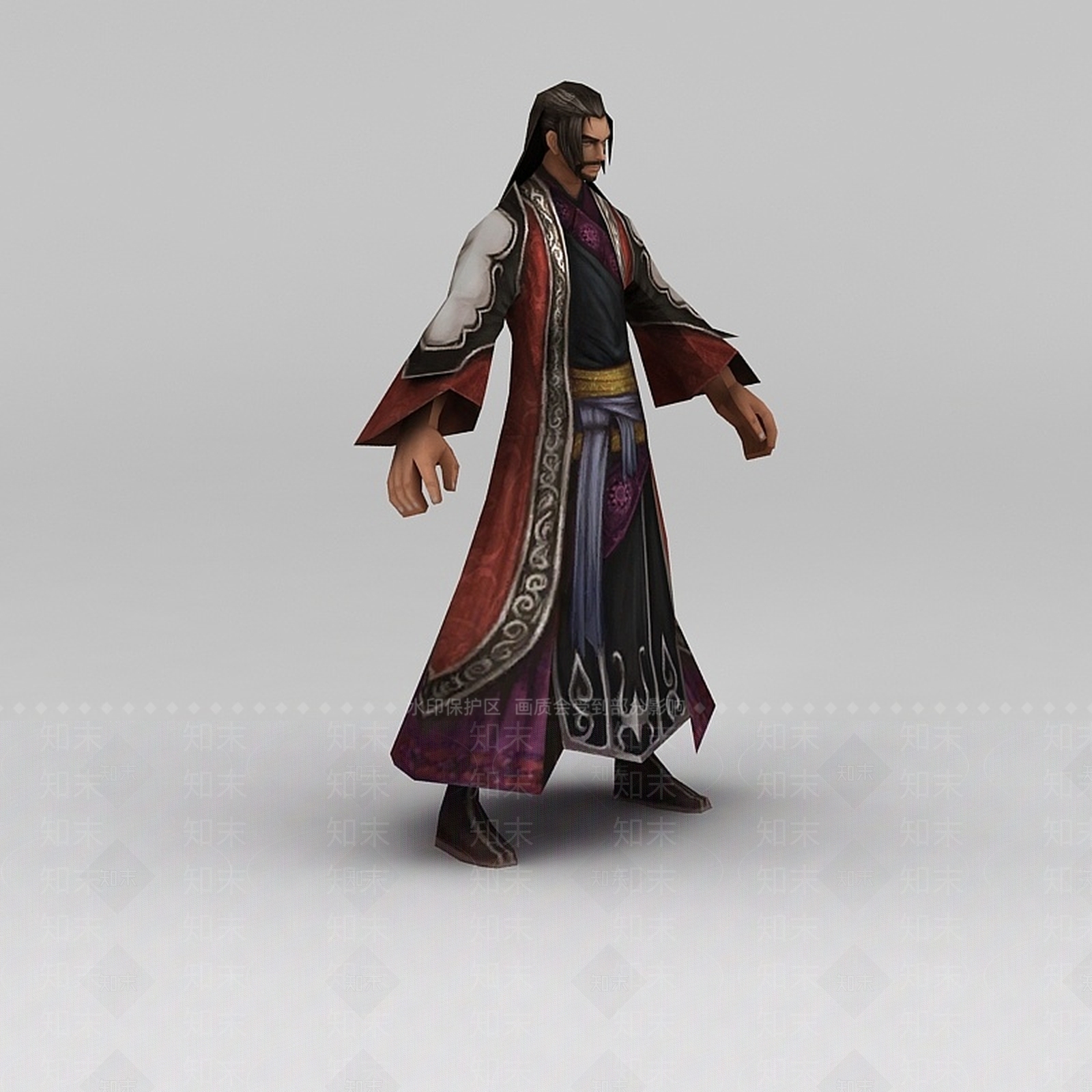 现代游戏赤壁动漫游戏人物男人3D模型下载【ID:1188658011】