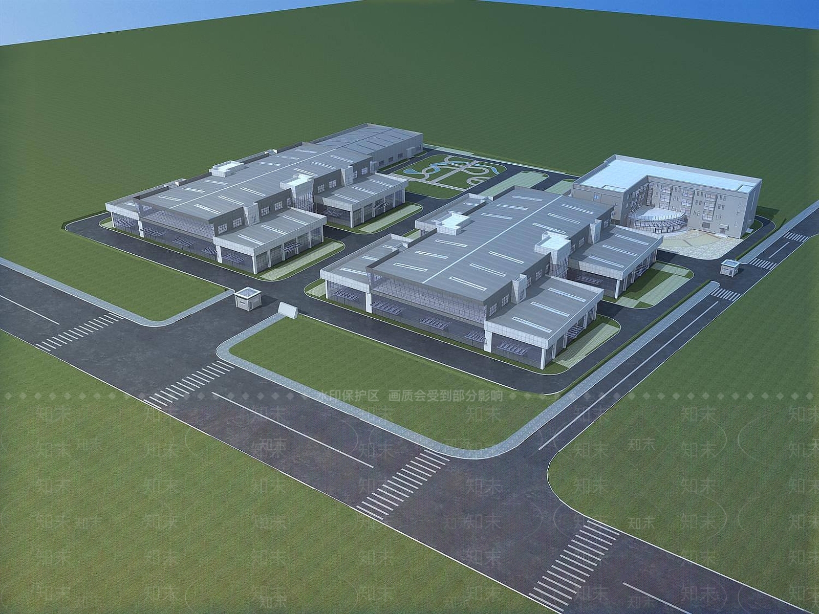 现代汽车4s店厂房3D模型下载【ID:1188658835】