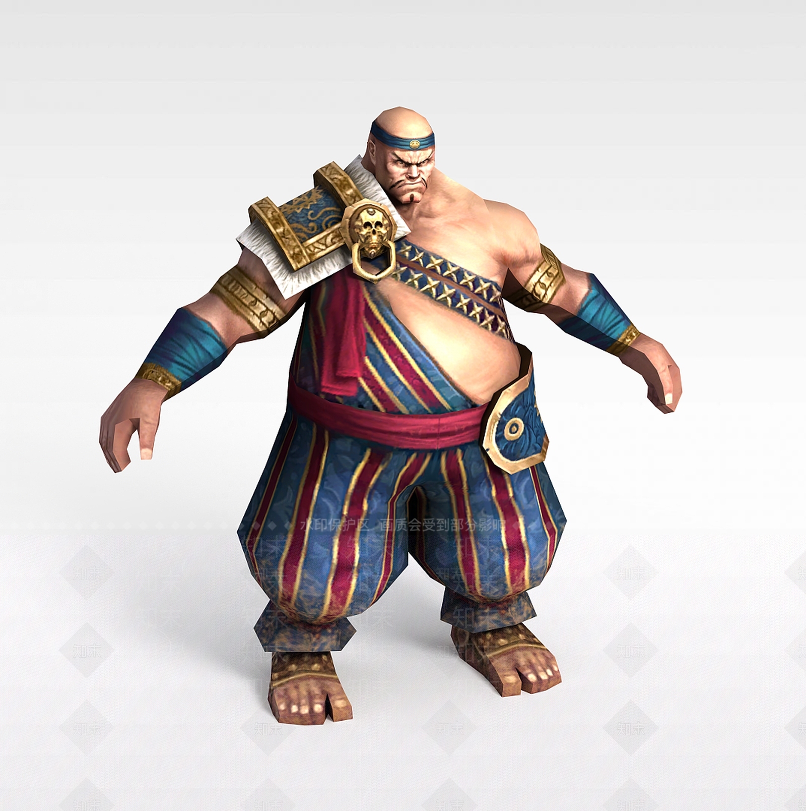 现代赤壁动漫游戏人物和尚3D模型下载【ID:1188659073】