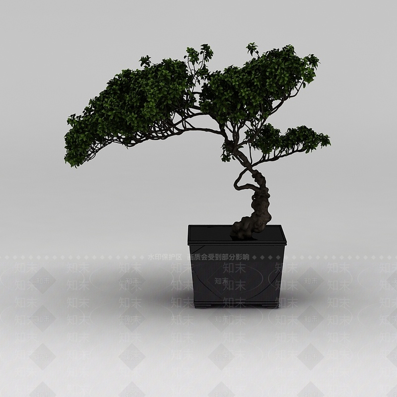 中式盆景盆栽3D模型下载【ID:1188659531】