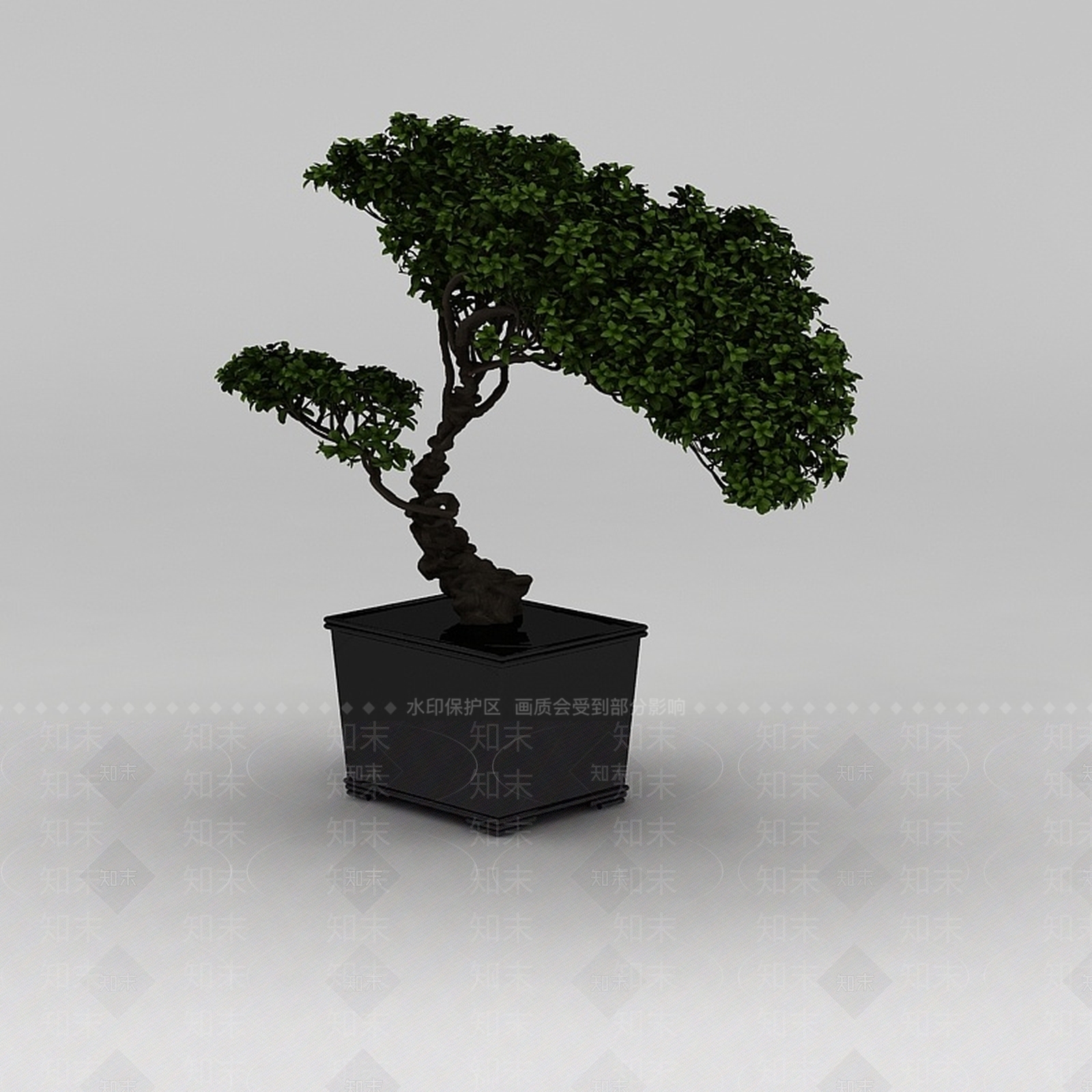 中式盆景盆栽3D模型下载【ID:1188659531】