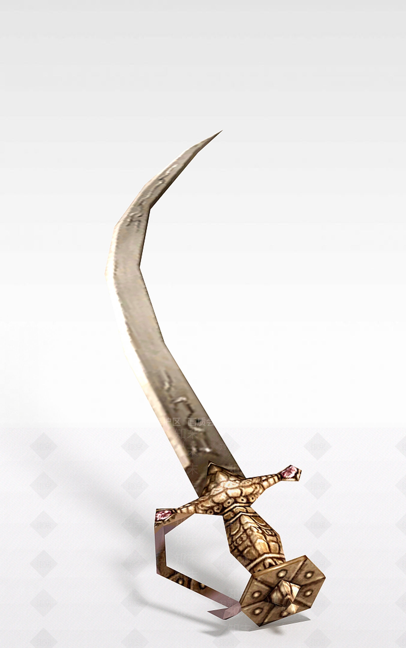 现代游戏武器装备刀剑3D模型下载【ID:1188660437】