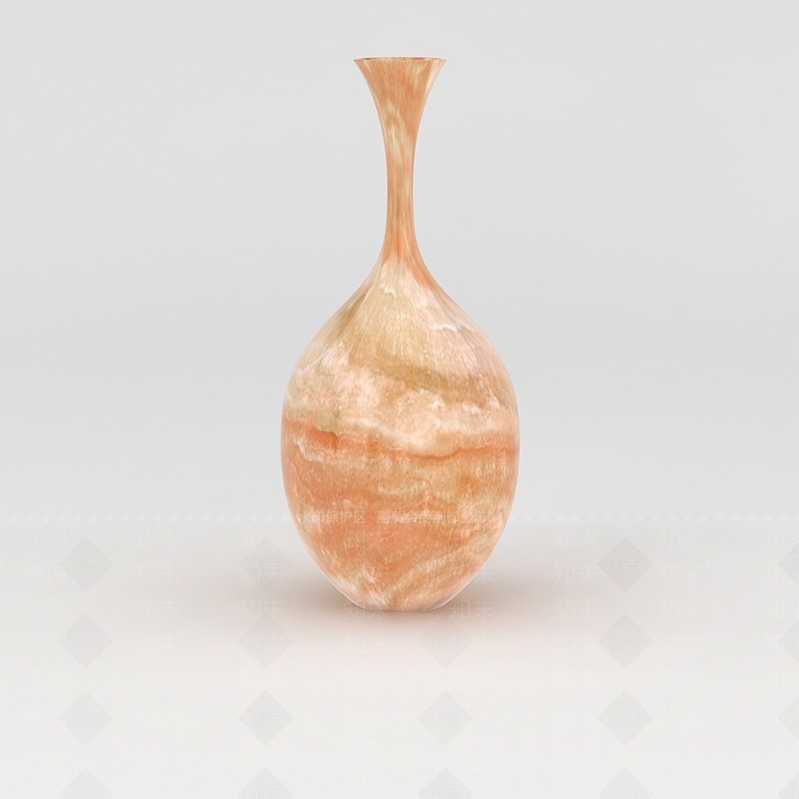 中式米黄玉花瓶摆件3D模型下载【ID:1188660562】