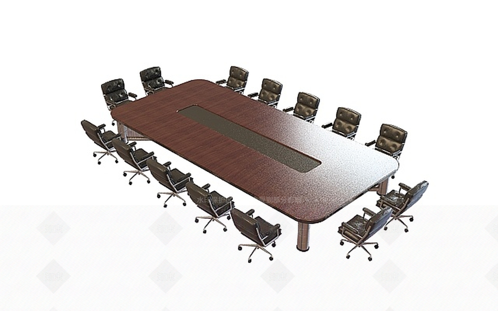 现代大型会议桌椅3D模型下载【ID:1188660569】