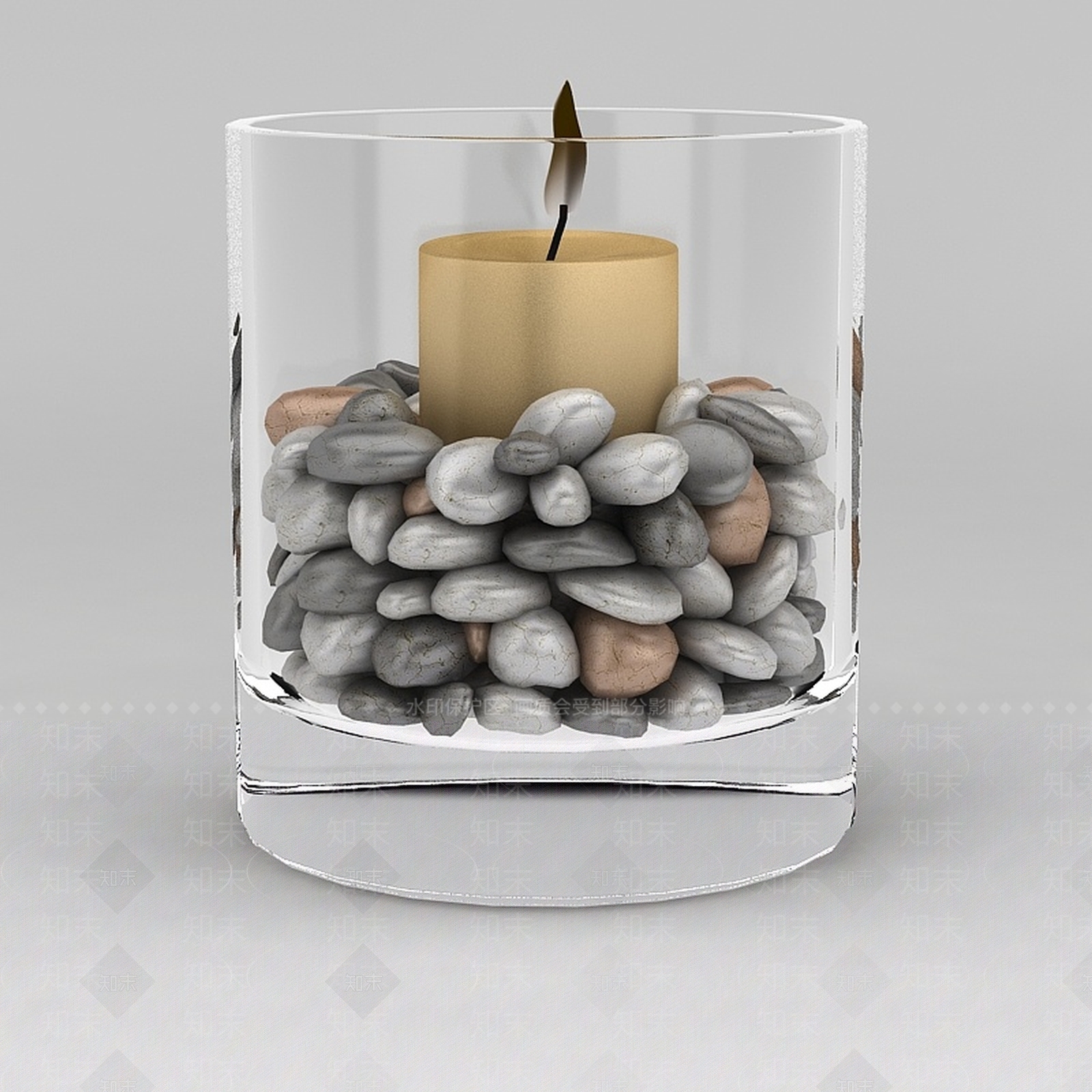 现代创意玻璃蜡烛杯3D模型下载【ID:1188660863】