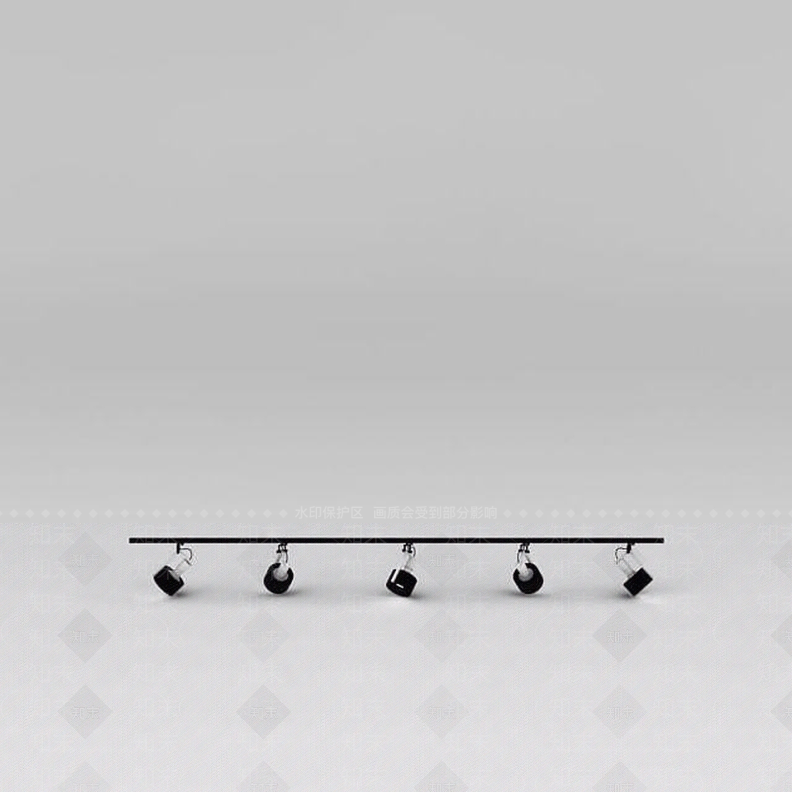 现代轨道灯射灯3D模型下载【ID:1188661171】