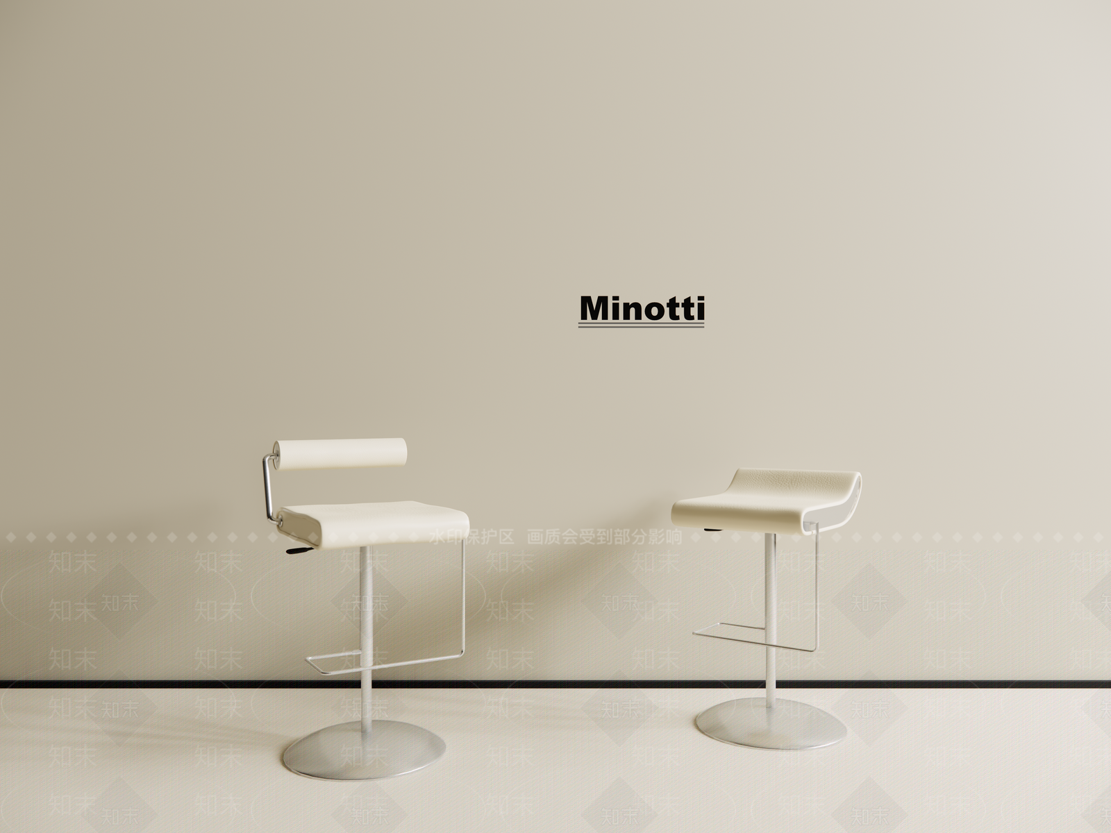 现代轻奢吧凳3D模型下载【ID:1188662604】