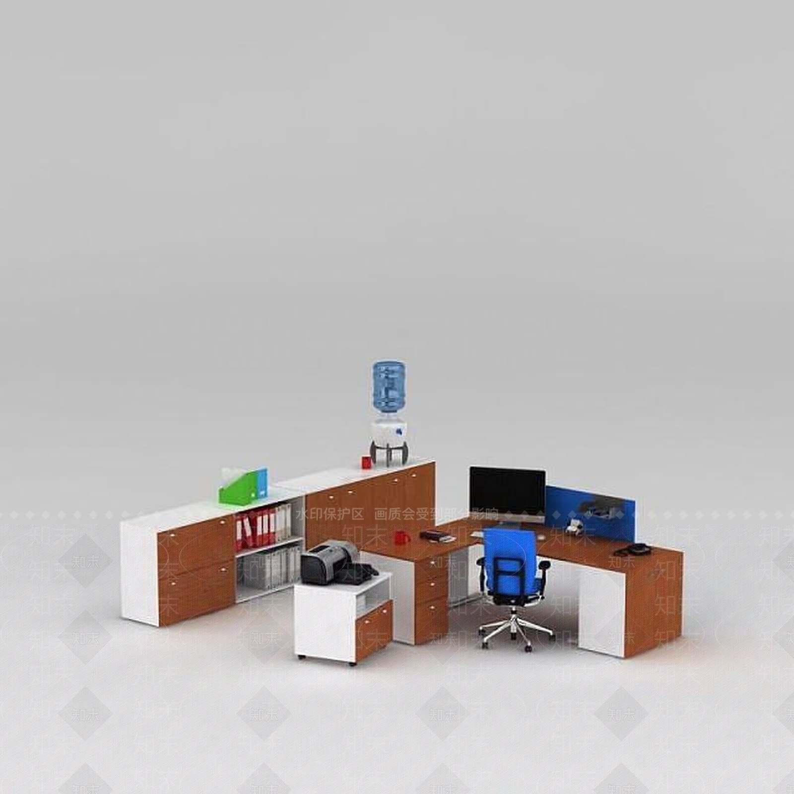 现代椅子3D模型渲染效果图