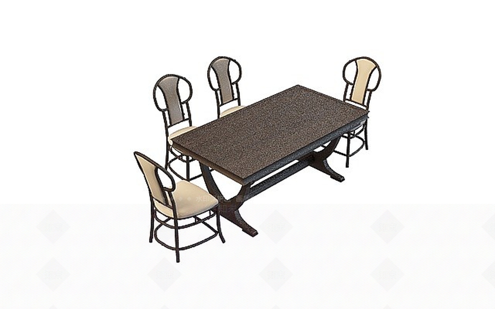 现代会议桌椅组合3D模型下载【ID:1188663859】