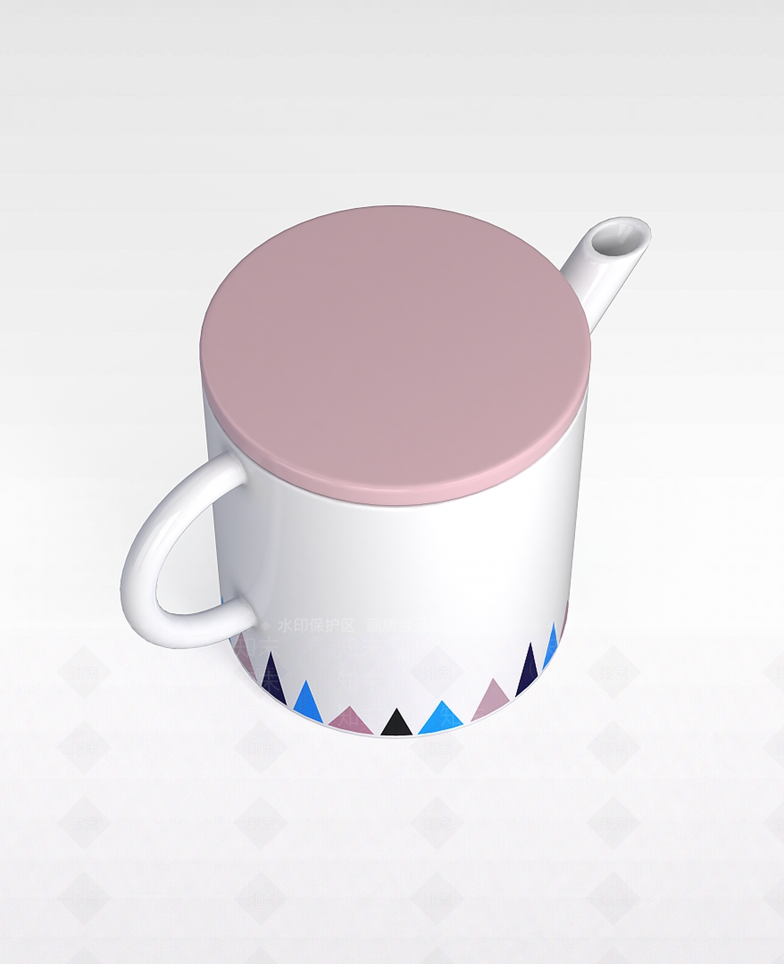 现代时尚精美陶瓷杯马克杯3D模型下载【ID:1188664782】