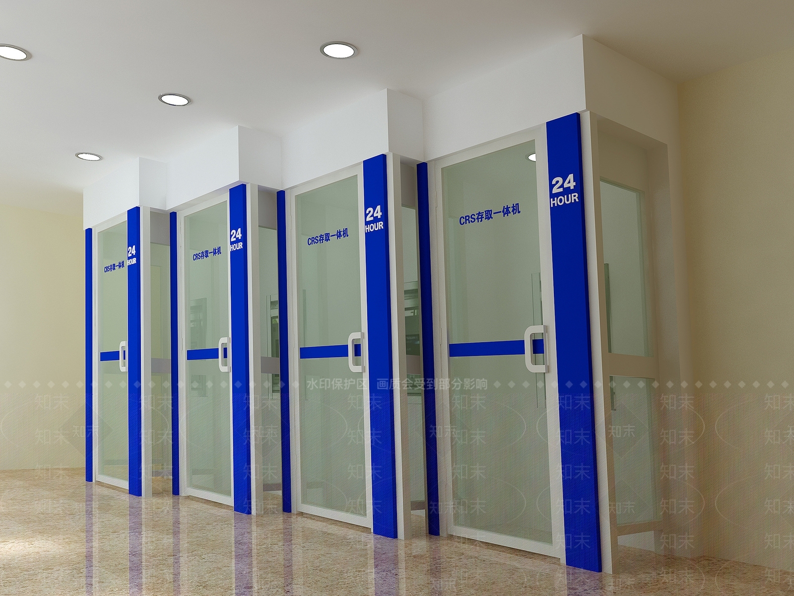 现代银行智能ATM机防护舱3D模型下载【ID:1188664906】