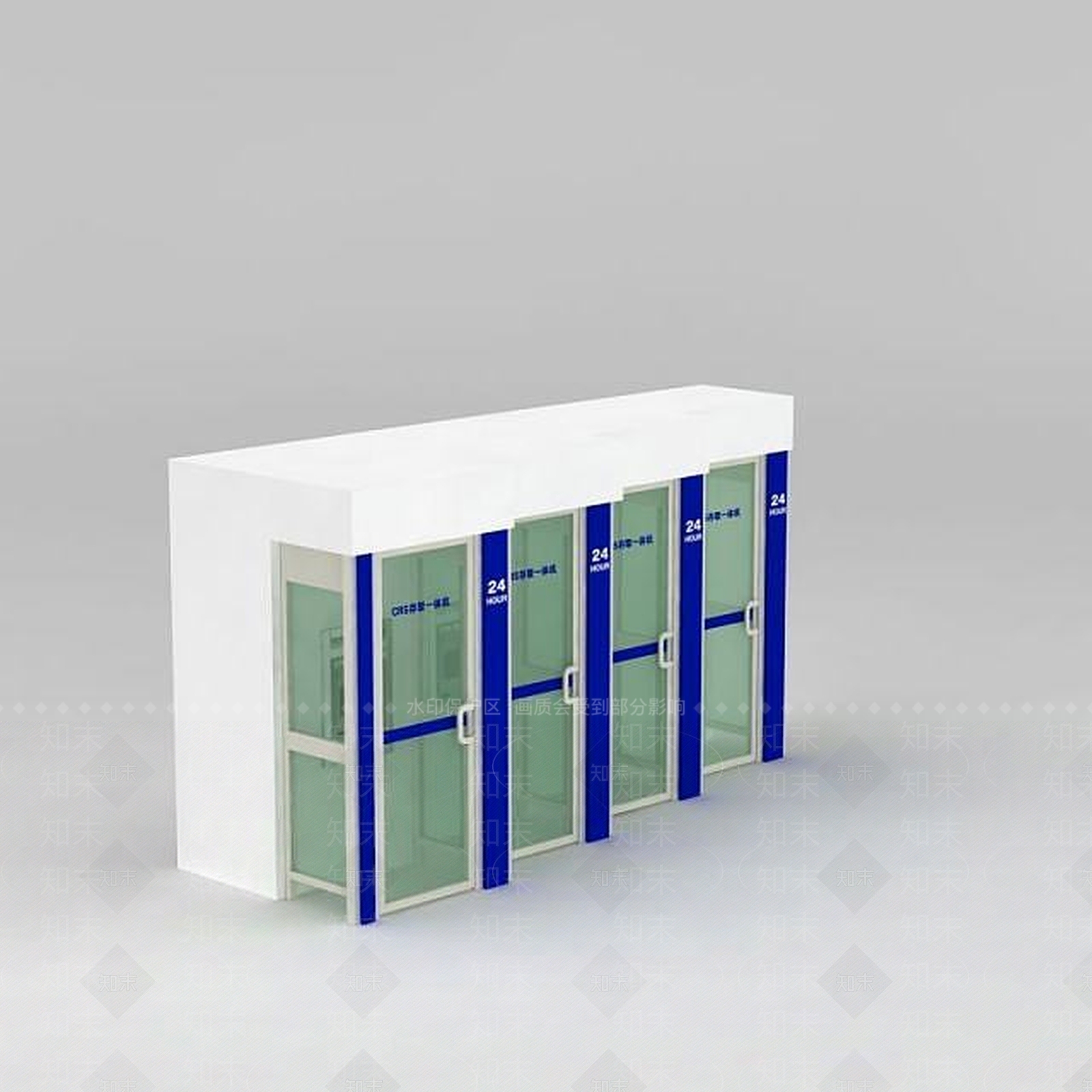 现代银行智能ATM机防护舱3D模型下载【ID:1188664906】