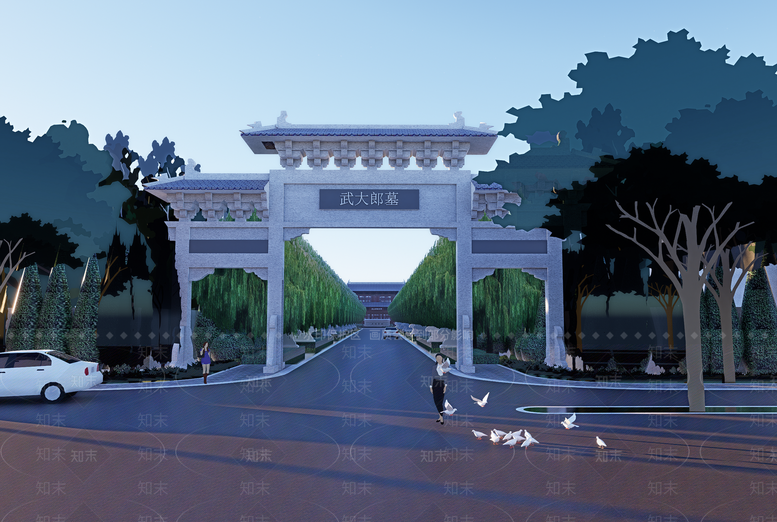 中式古建筑SU模型下载【ID:1188862692】