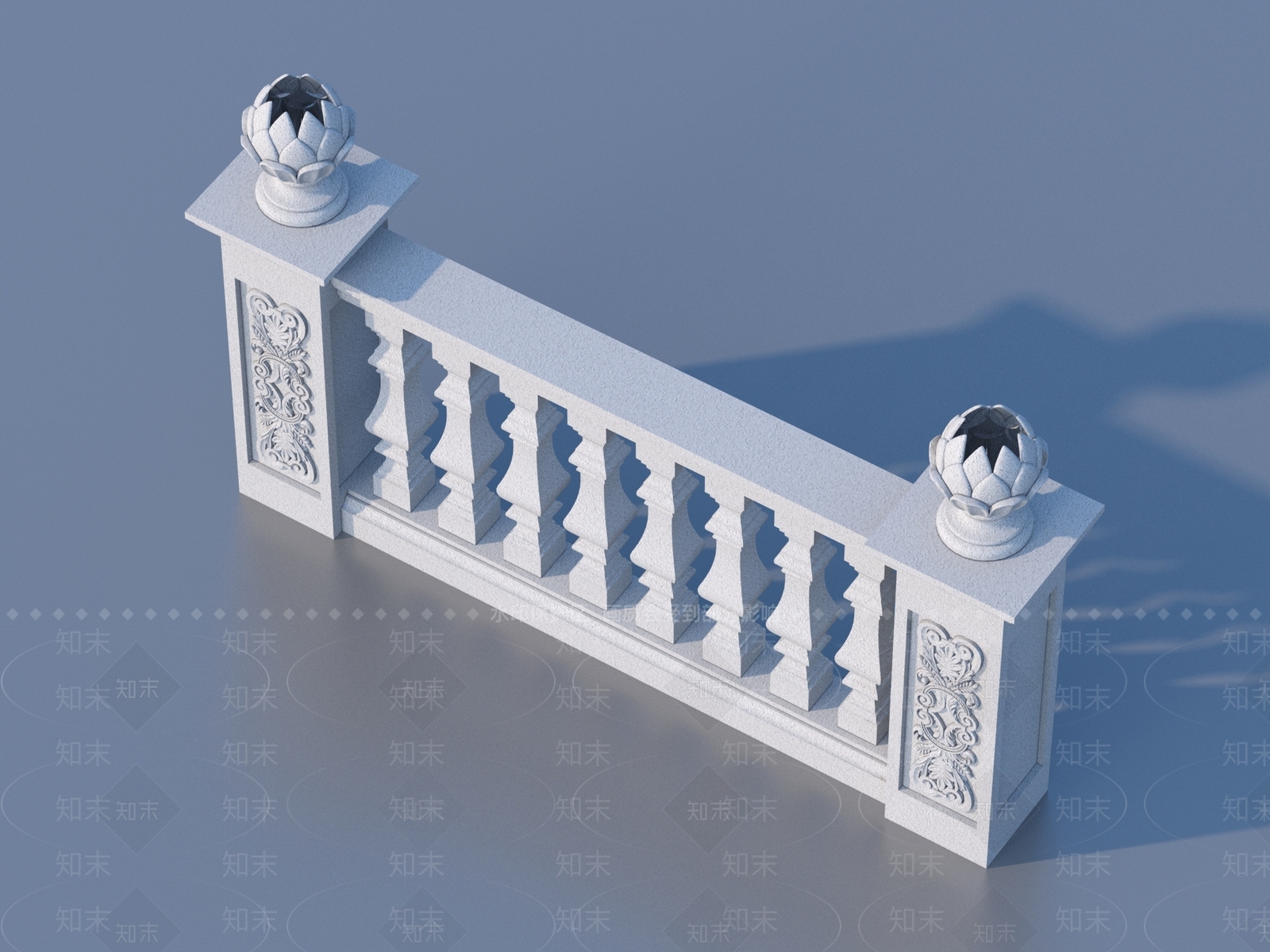 现代栏杆3D模型下载【ID:1188666903】