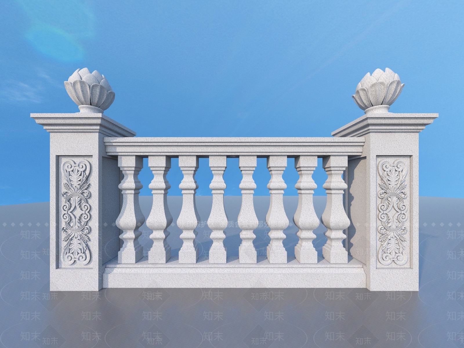 现代栏杆3D模型下载【ID:1188666903】