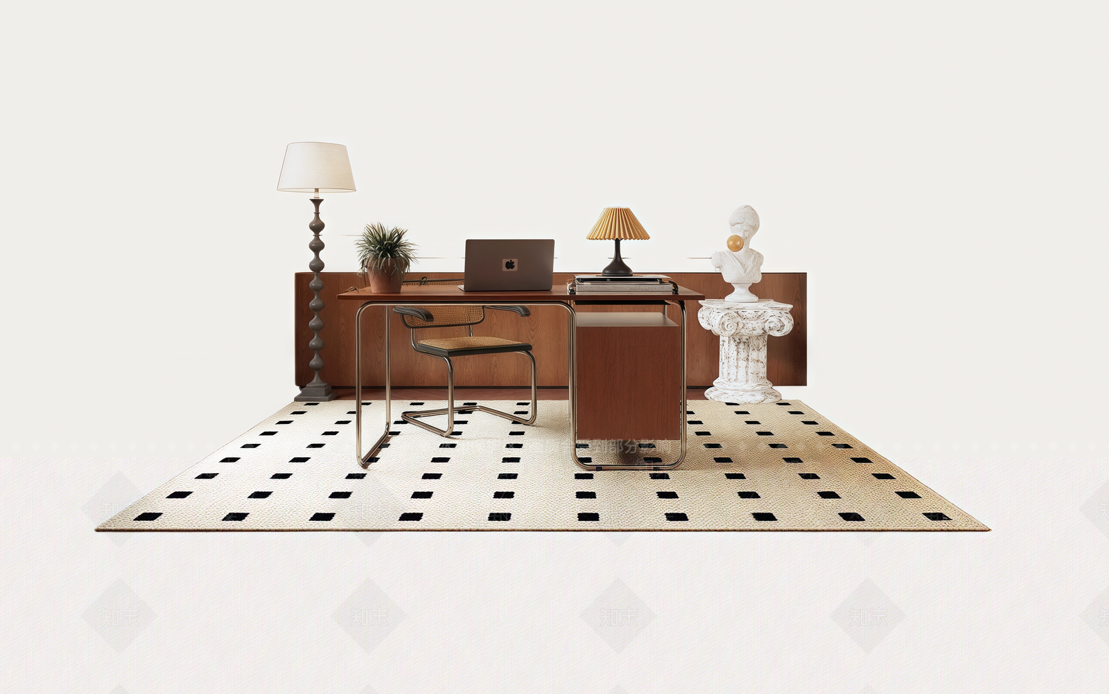 中古书桌3D模型下载【ID:1188668095】