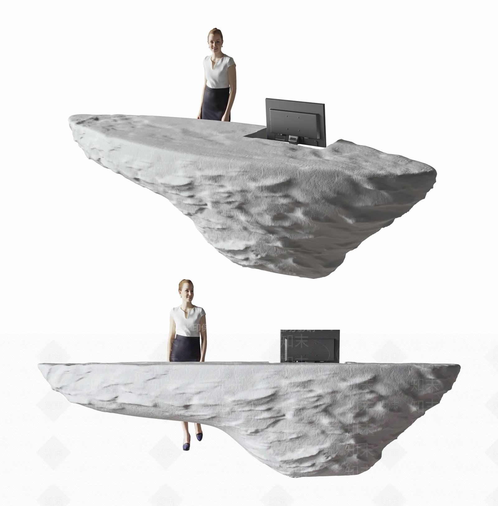 现代前台3D模型下载【ID:1188669146】