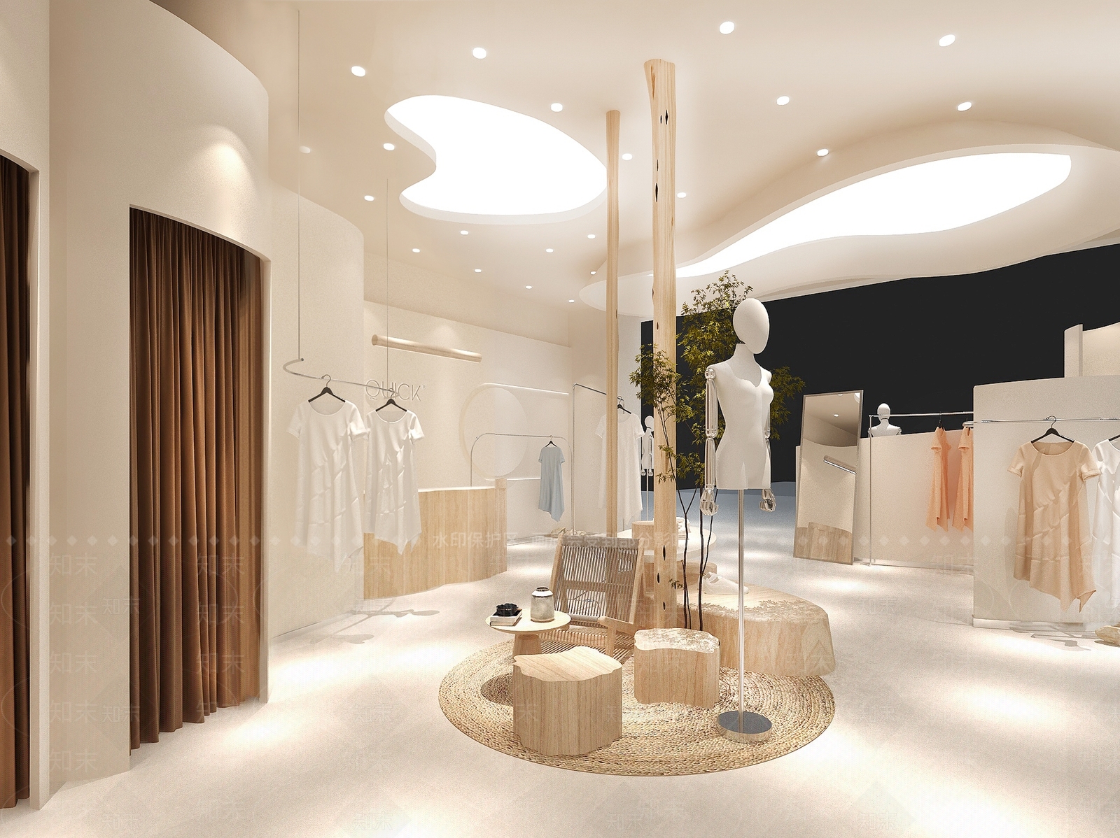 现代服装店3D模型下载【ID:1188673898】