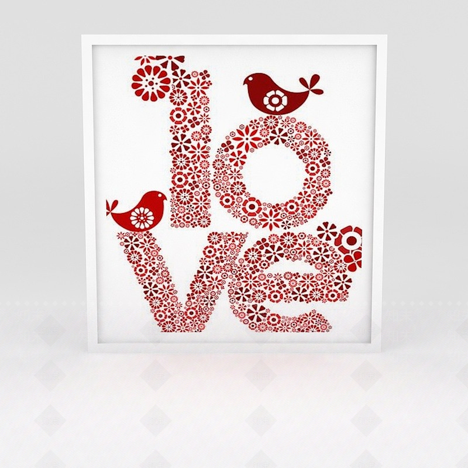 中式剪纸挂画3D模型下载【ID:1188675624】