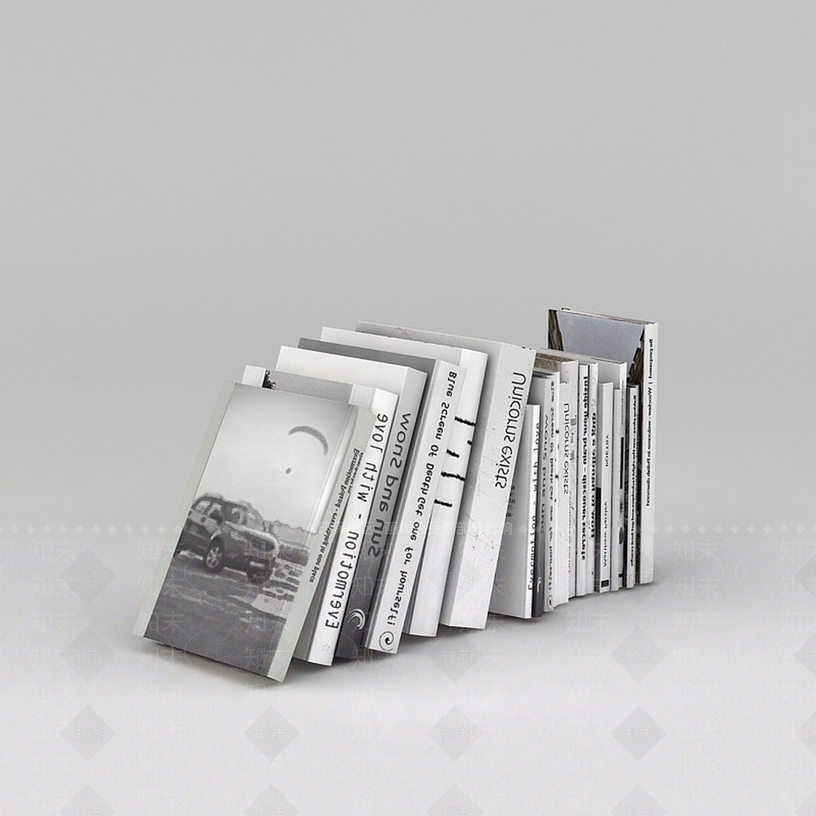 现代英文书刊3D模型下载【ID:1188676023】