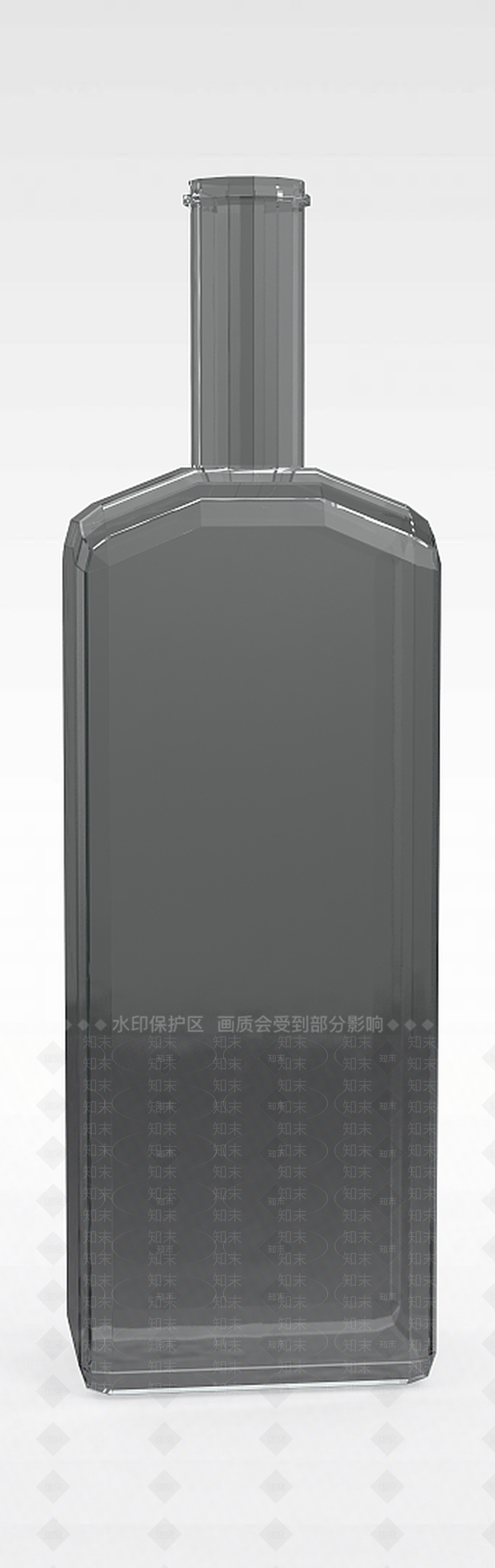 现代透明玻璃酒瓶3D模型下载【ID:1188677124】