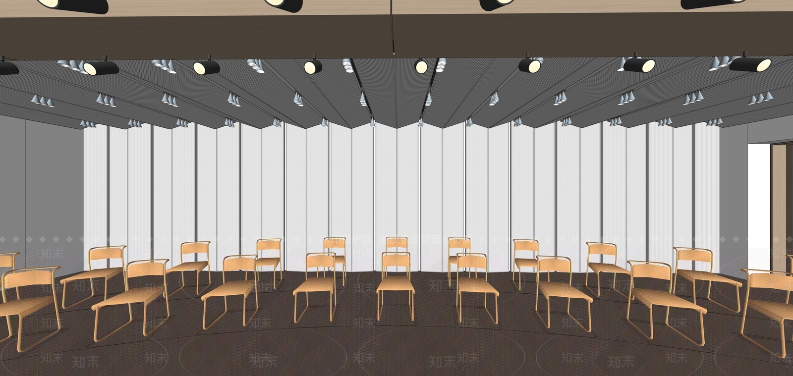 现代新中式其他学校空间SU模型下载【ID:1188678554】