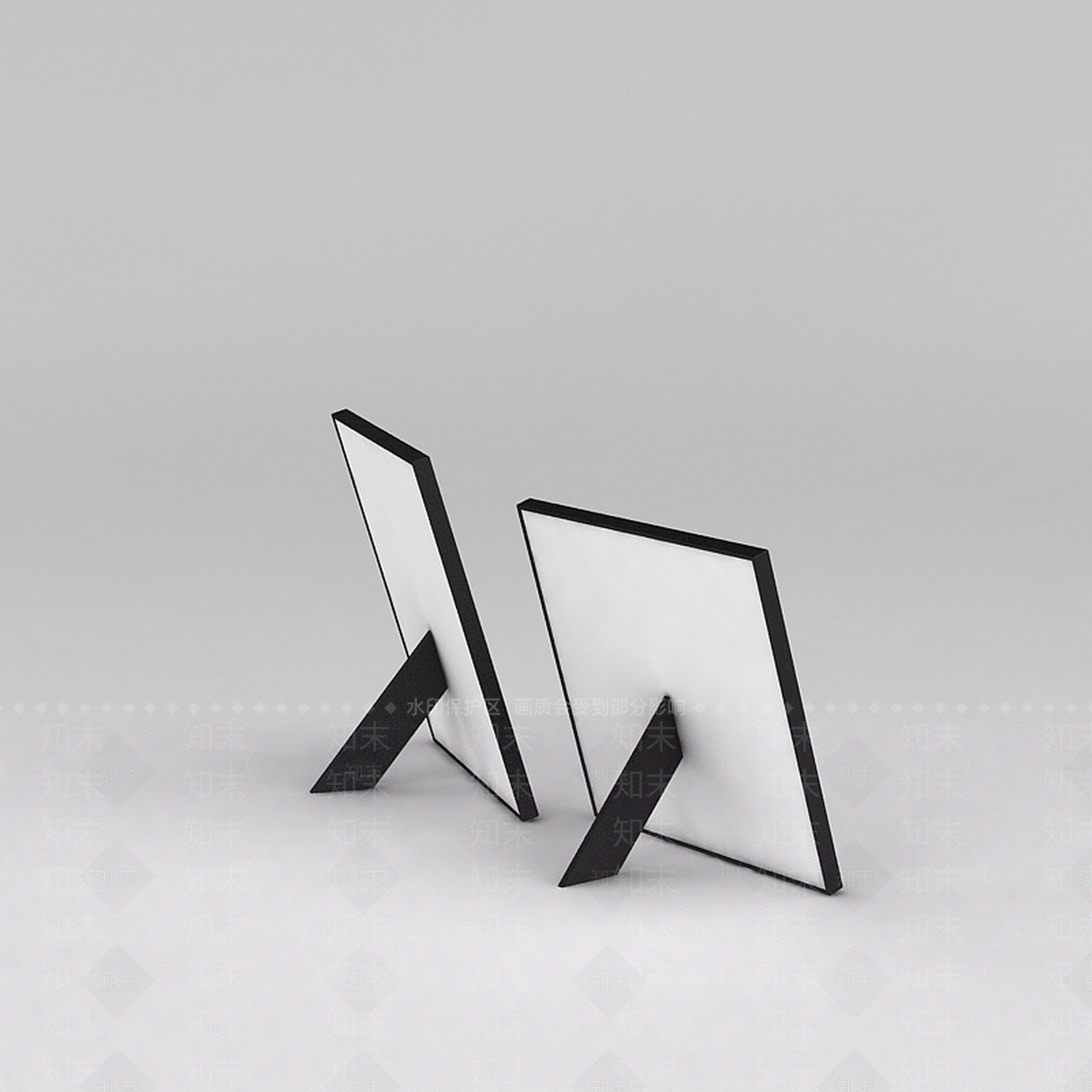 现代桌子3D模型渲染效果图