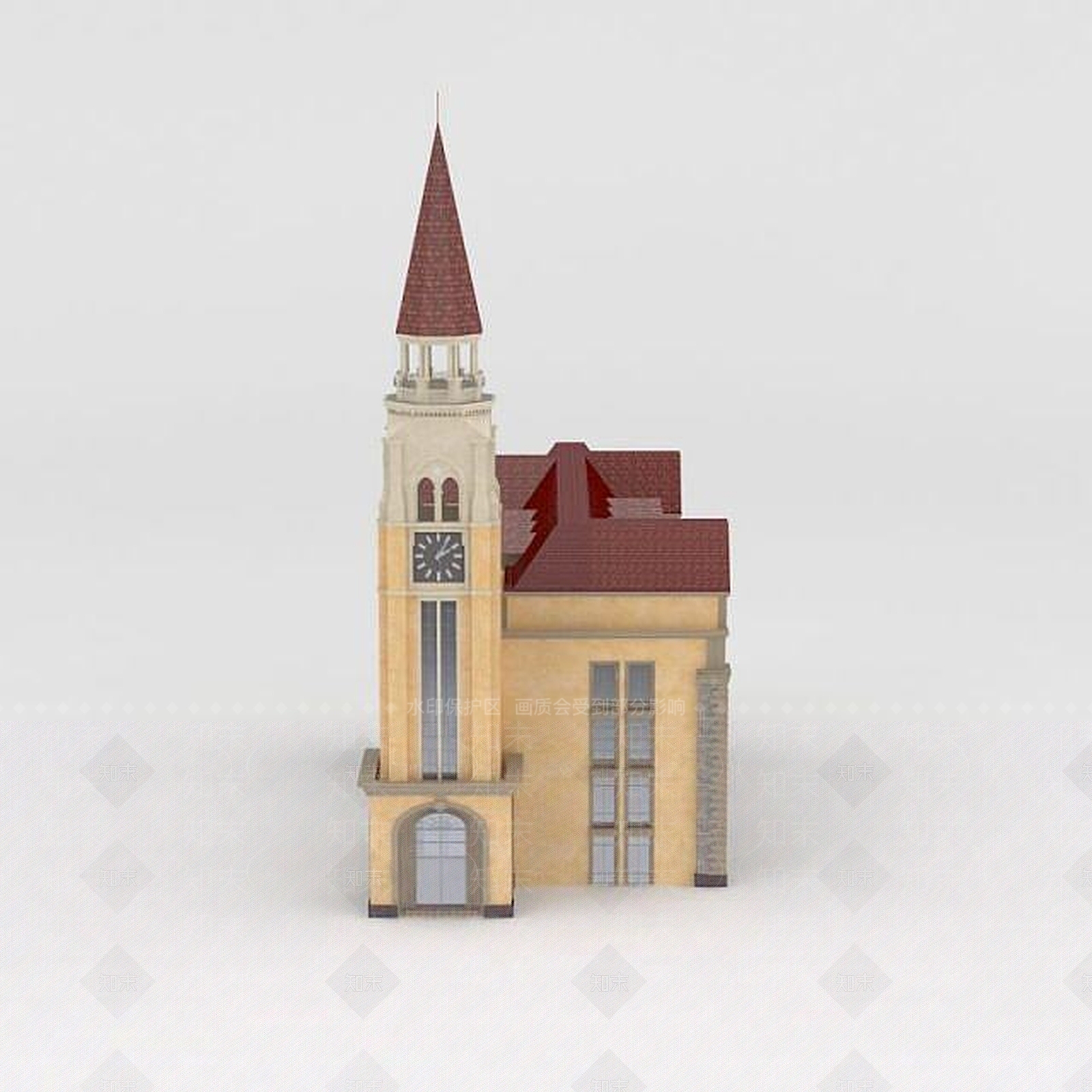 欧式古典欧式建筑3D模型下载【ID:1188679144】