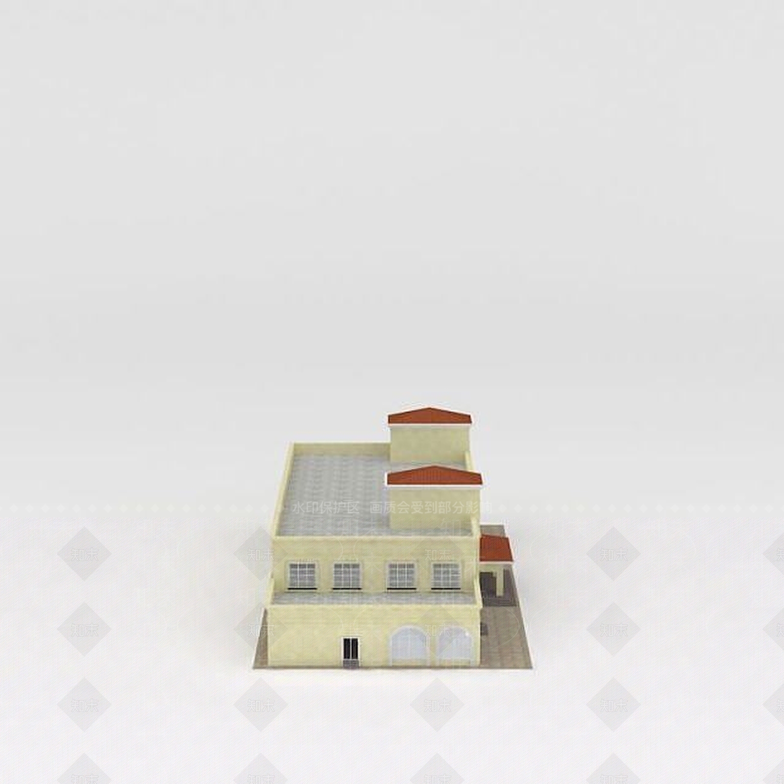欧式古典欧式度假酒店建筑3D模型下载【ID:1188679277】