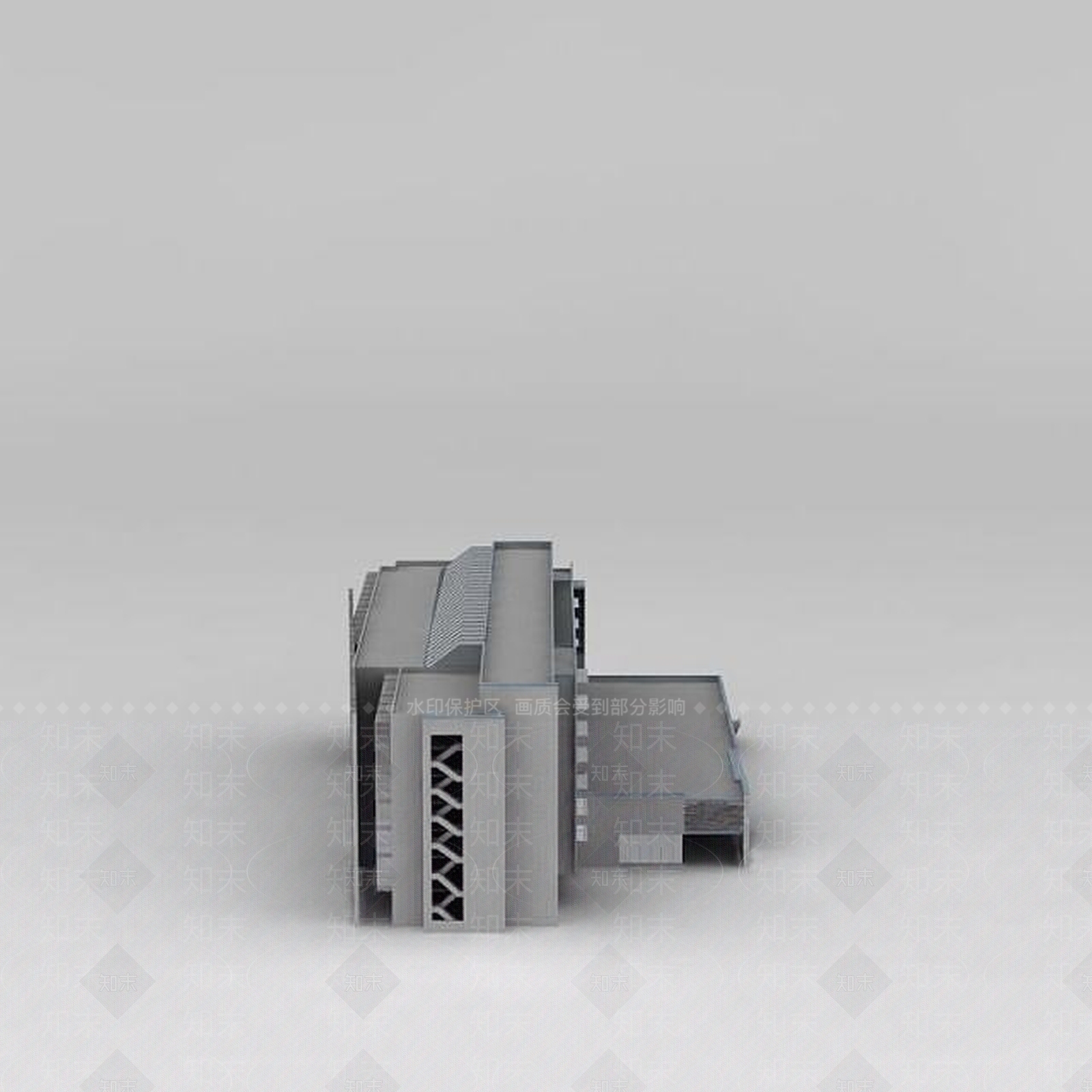 现代办公楼3D模型下载【ID:1188679804】