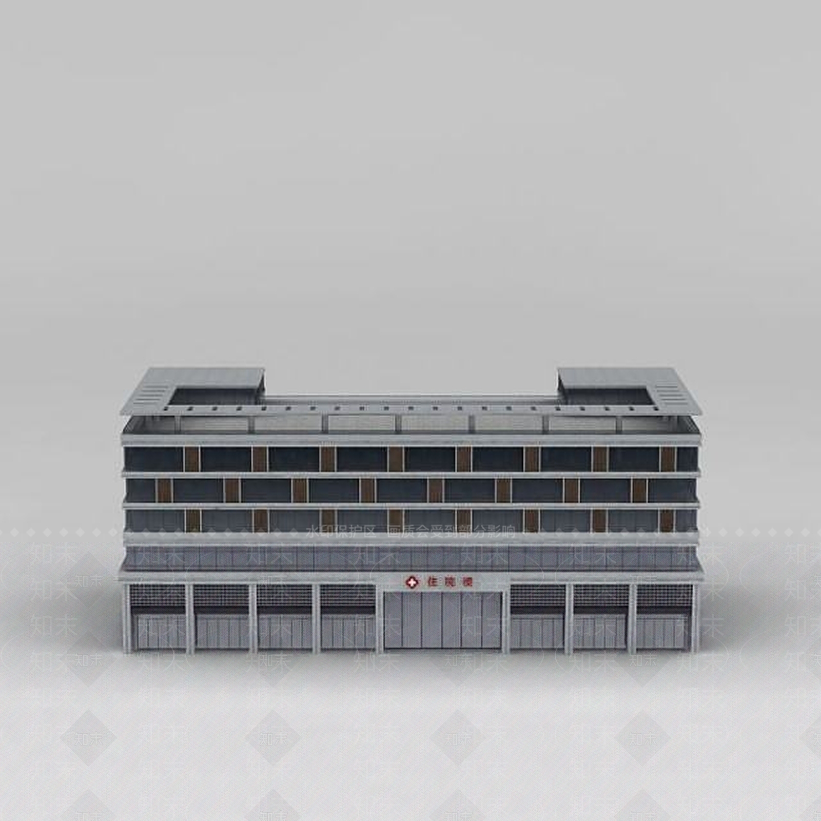 现代医院住院楼3D模型下载【ID:1188680020】