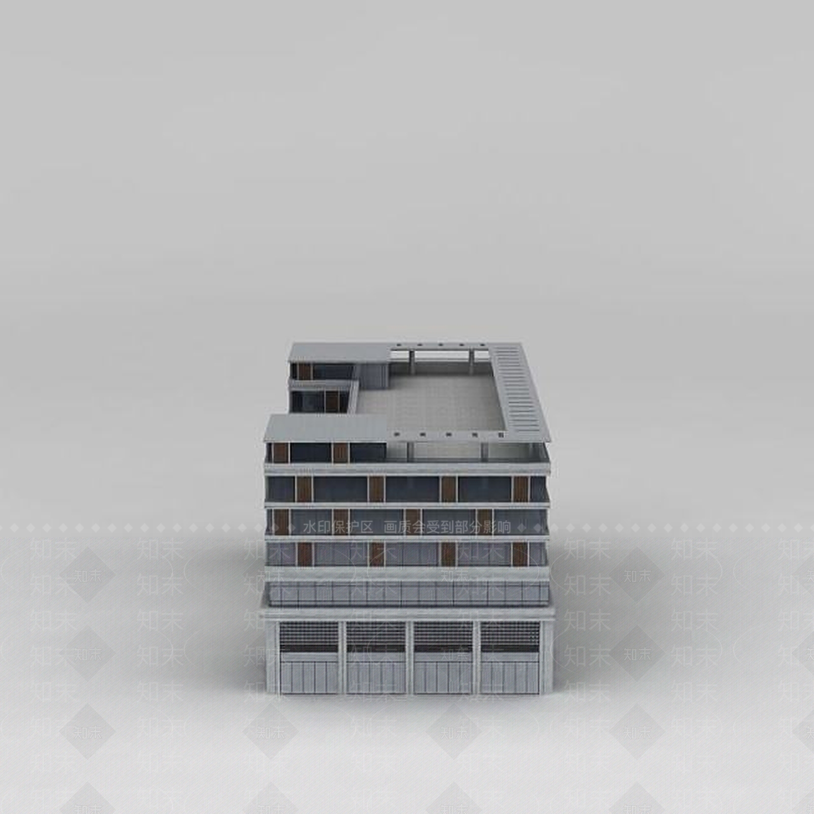 现代医院住院楼3D模型下载【ID:1188680020】