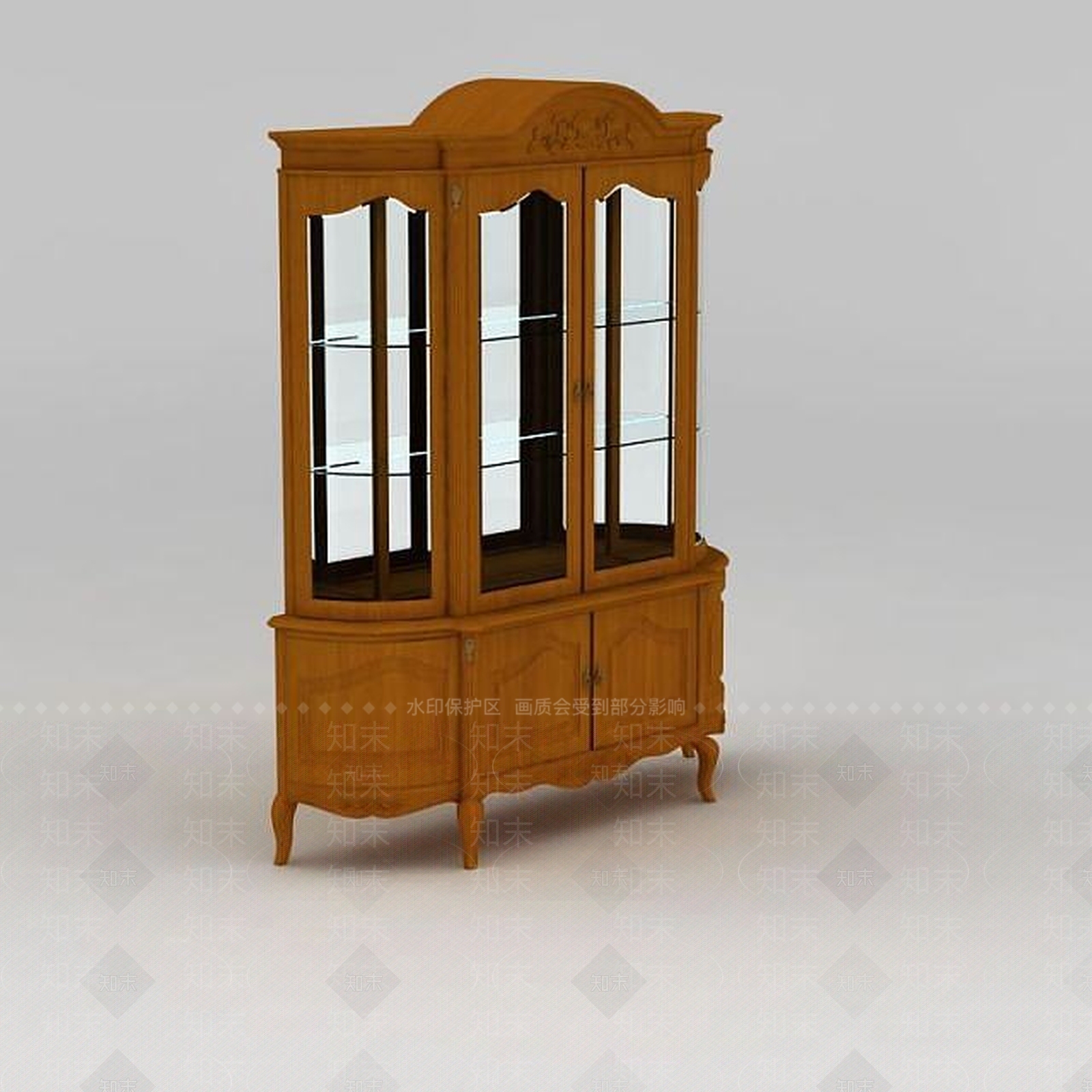 现代双门半圆酒柜3D模型下载【ID:1188681079】