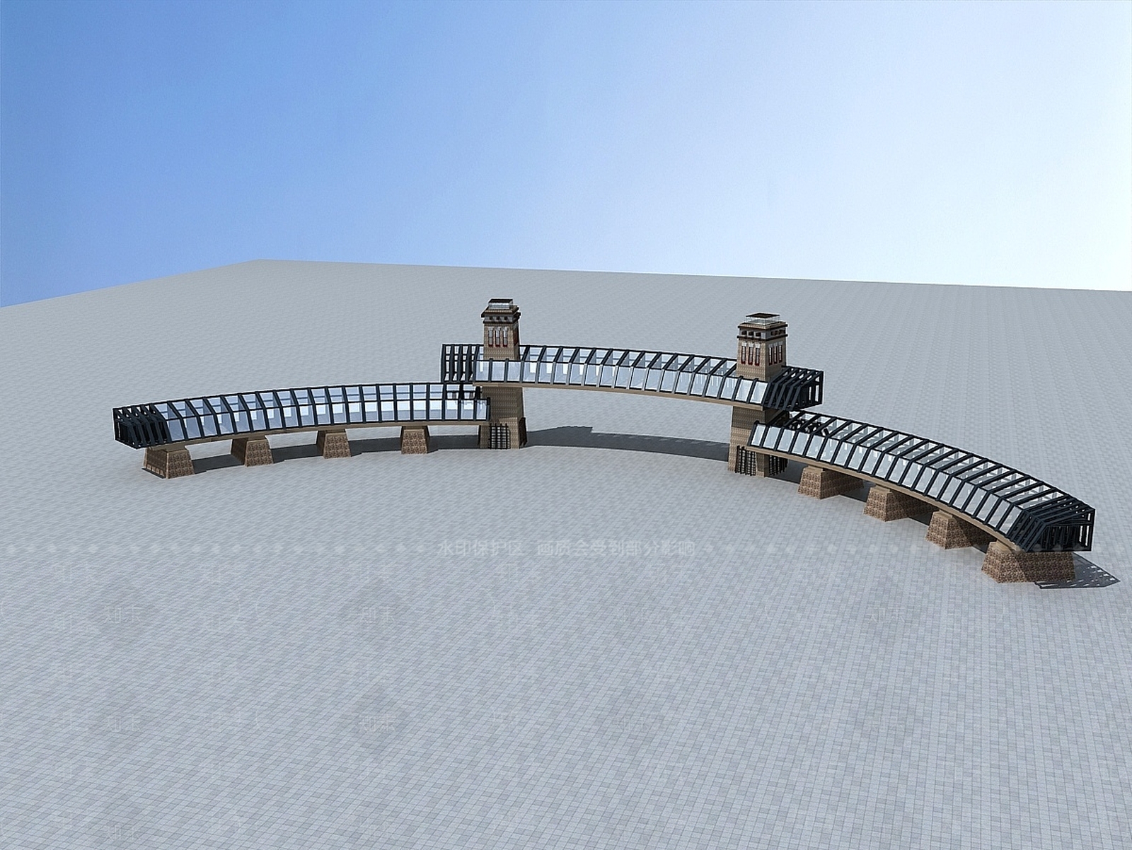 现代公园景区大门3D模型下载【ID:1188681450】