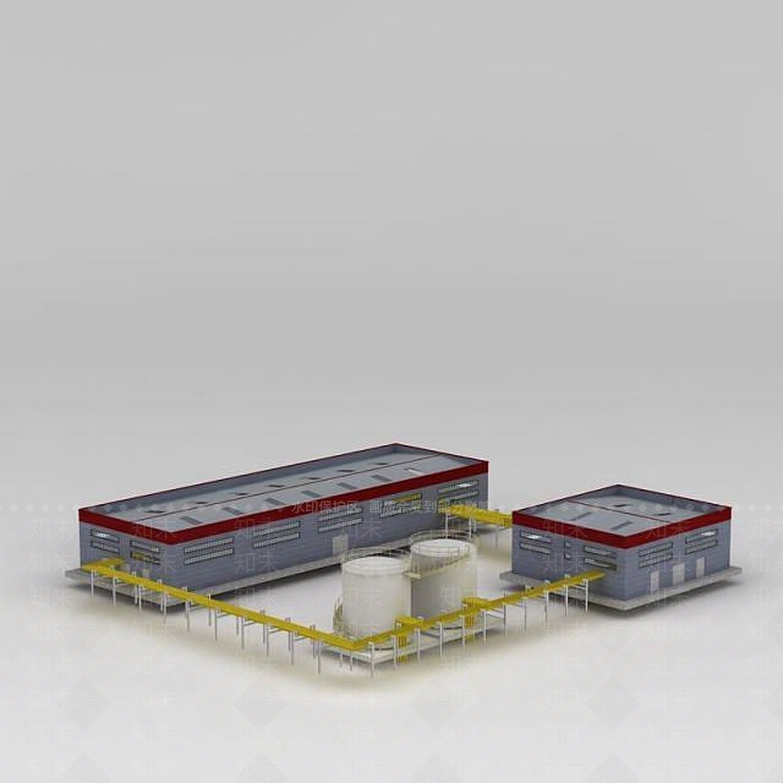现代工业厂房3D模型下载【ID:1188681493】