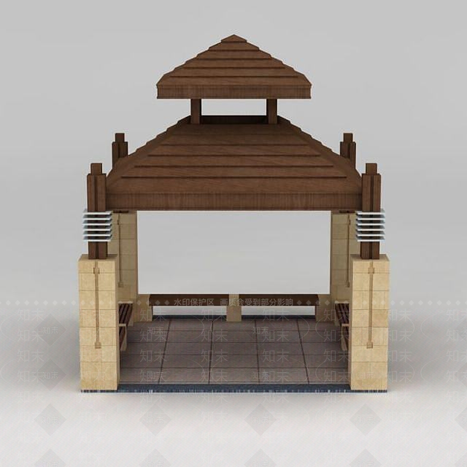 现代小区亭子3D模型下载【ID:1188683471】
