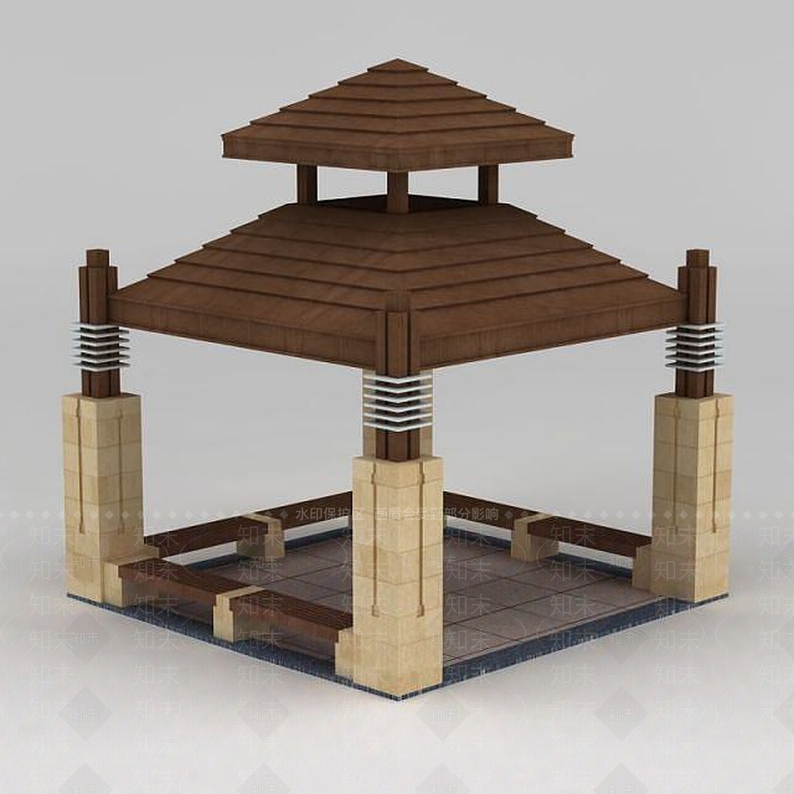 现代小区亭子3D模型下载【ID:1188683471】