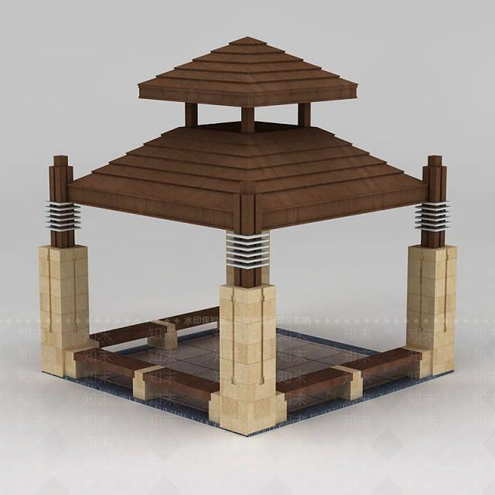 现代小区亭子3D模型下载【ID:1188683471】